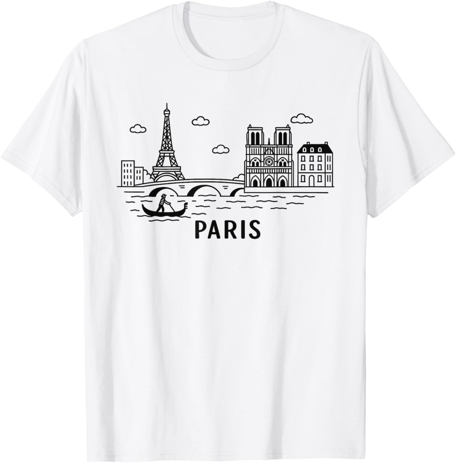 Paris Skyline Eiffel Tower T-Shirt France Souvenir Gift for Travelers - 10