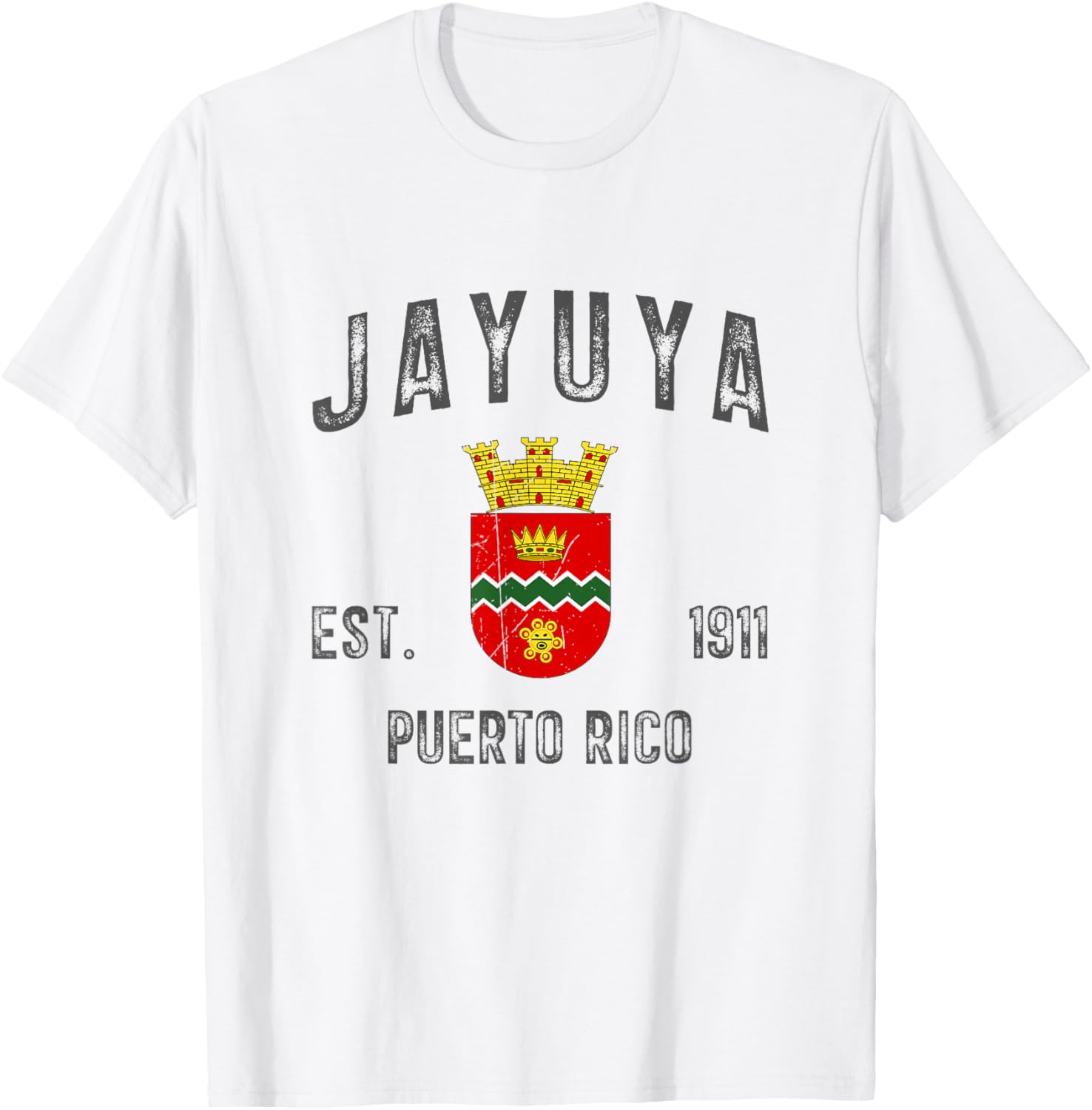 Vintage Jayuya Puerto Rico Flag T-Shirt Established 1911 for Proud Islanders - 8
