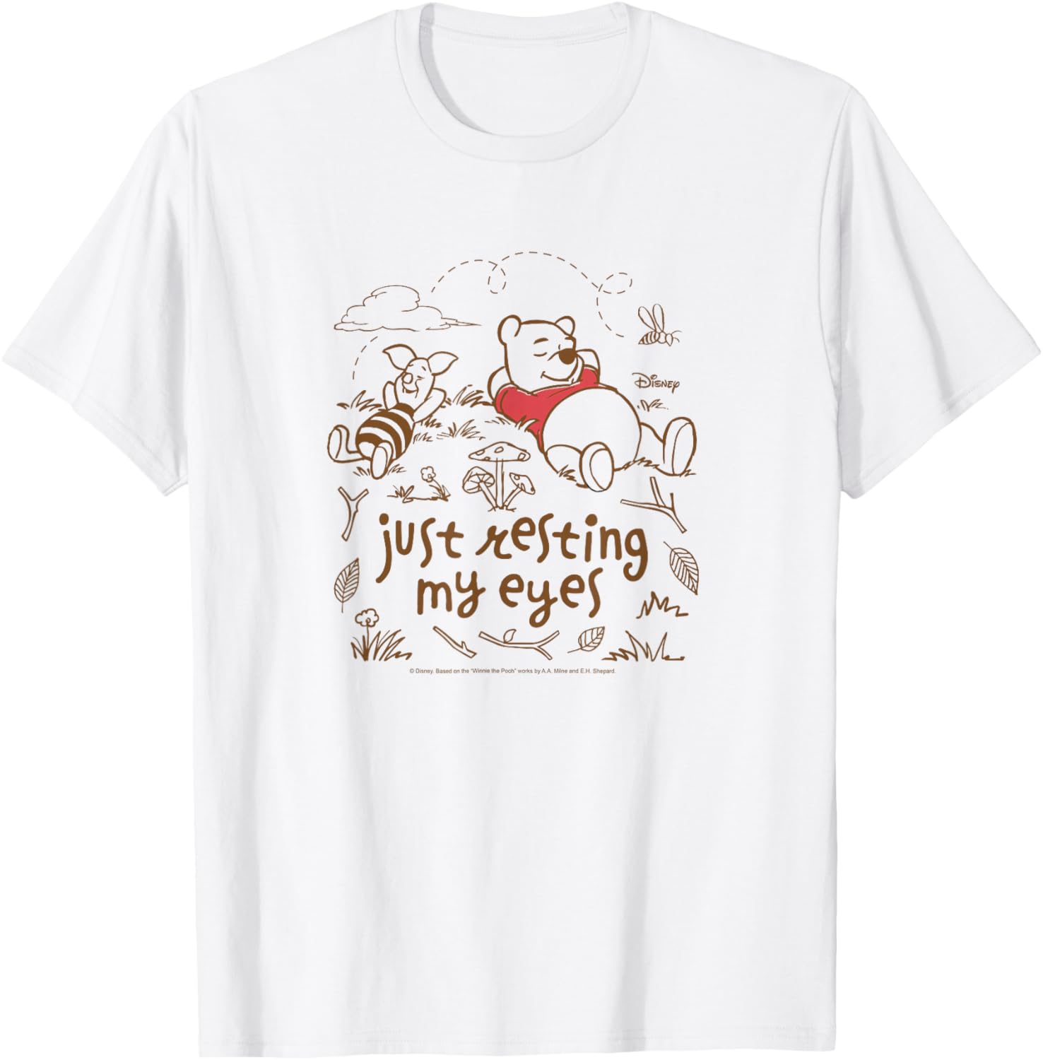 Winnie The Pooh Just Resting My Eyes T-Shirt for Cozy Casual Wear - 1