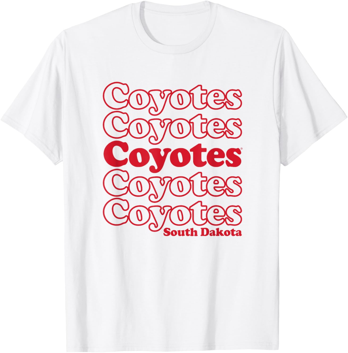University of South Dakota Coyotes Stacked Spirit T-Shirt for Sports Lovers - 3