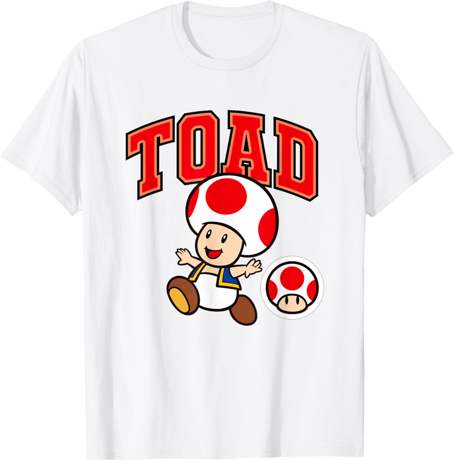 Super Mario Toad Collegiate Style T-Shirt for Fun Gaming Fashion - 20