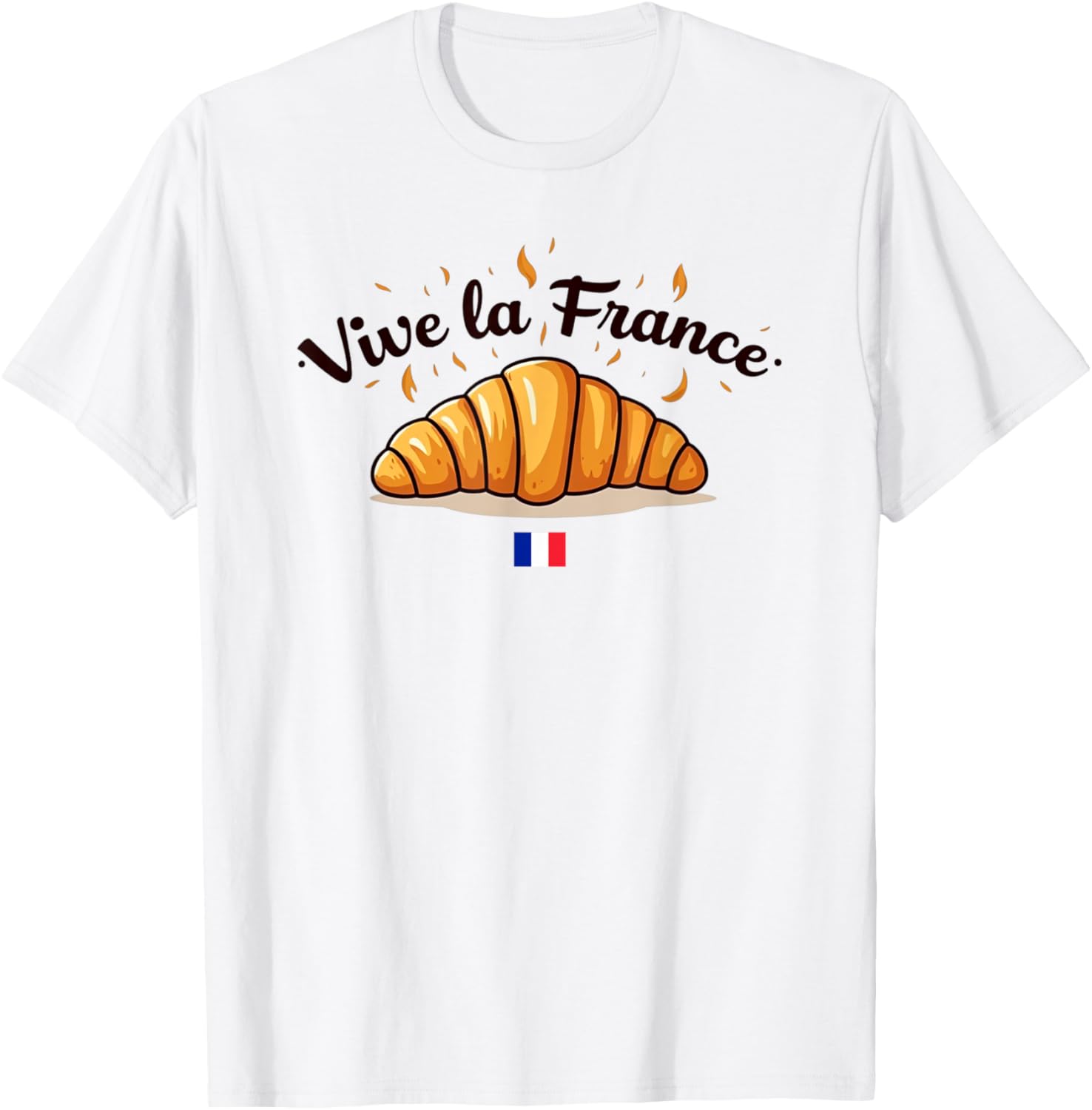 Retro Vintage Eiffel Tower T-Shirt Paris Croissant Design for Lovers - 1