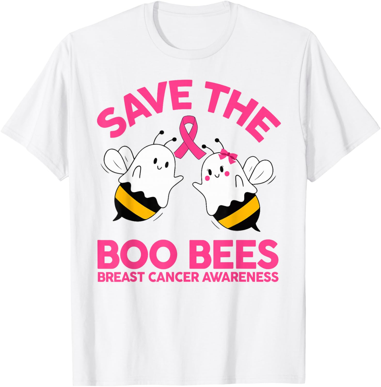 Save The Boobees Breast Cancer Halloween T-Shirt for Women - 16