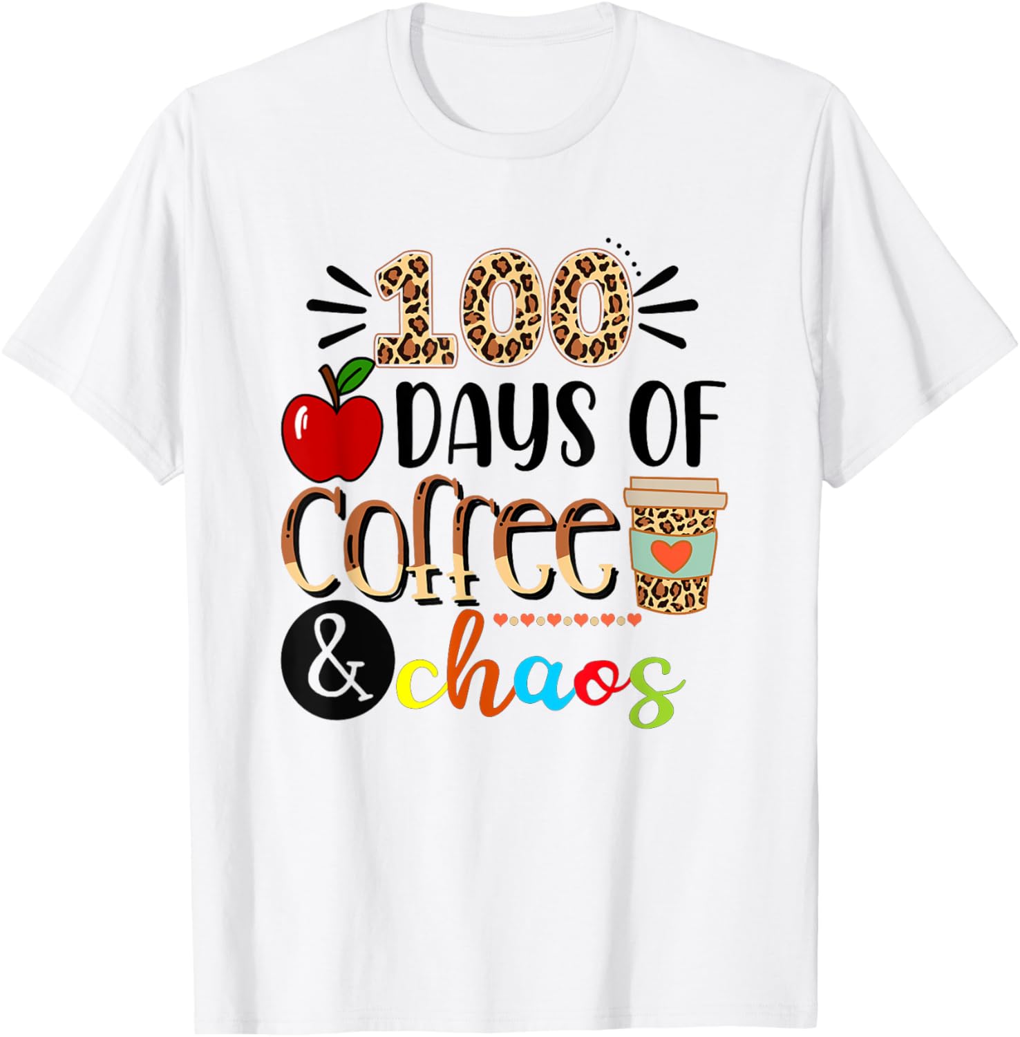 100 Days of School Teacher T-Shirt Perfect Gift for Educators - 1