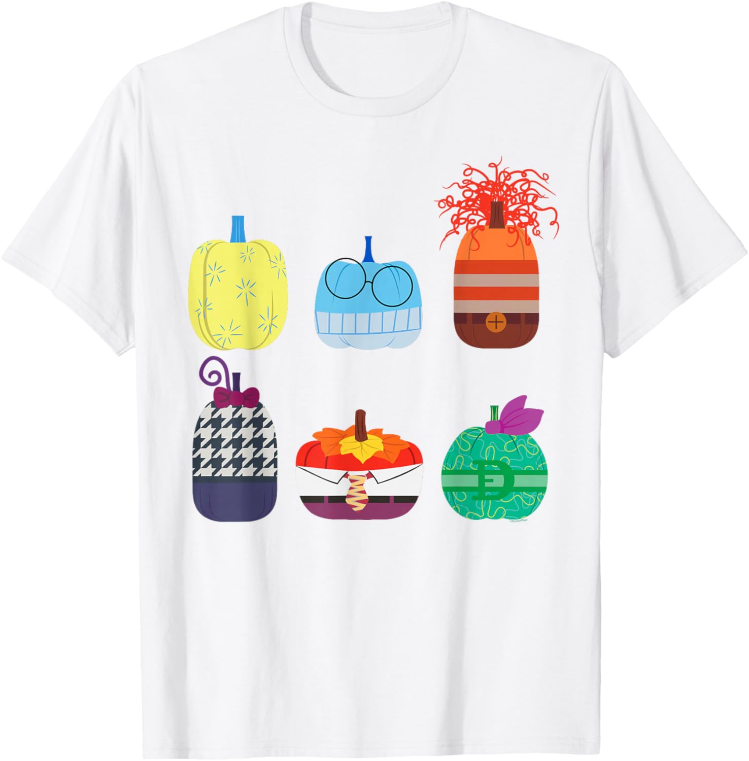 Inside Out 2 Halloween Pumpkin Grid T-Shirt for Fun Fall Fashion - 8