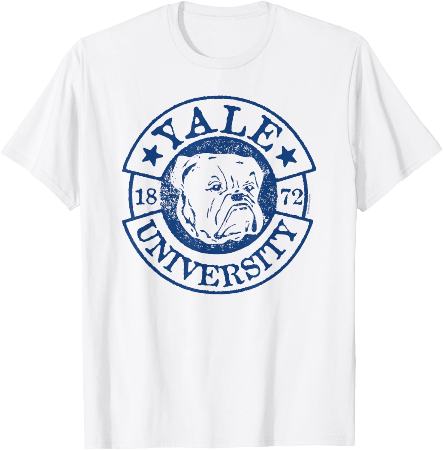 Yale University Distressed Logo T-Shirt with Handsome Dan Est. 1872 - 2