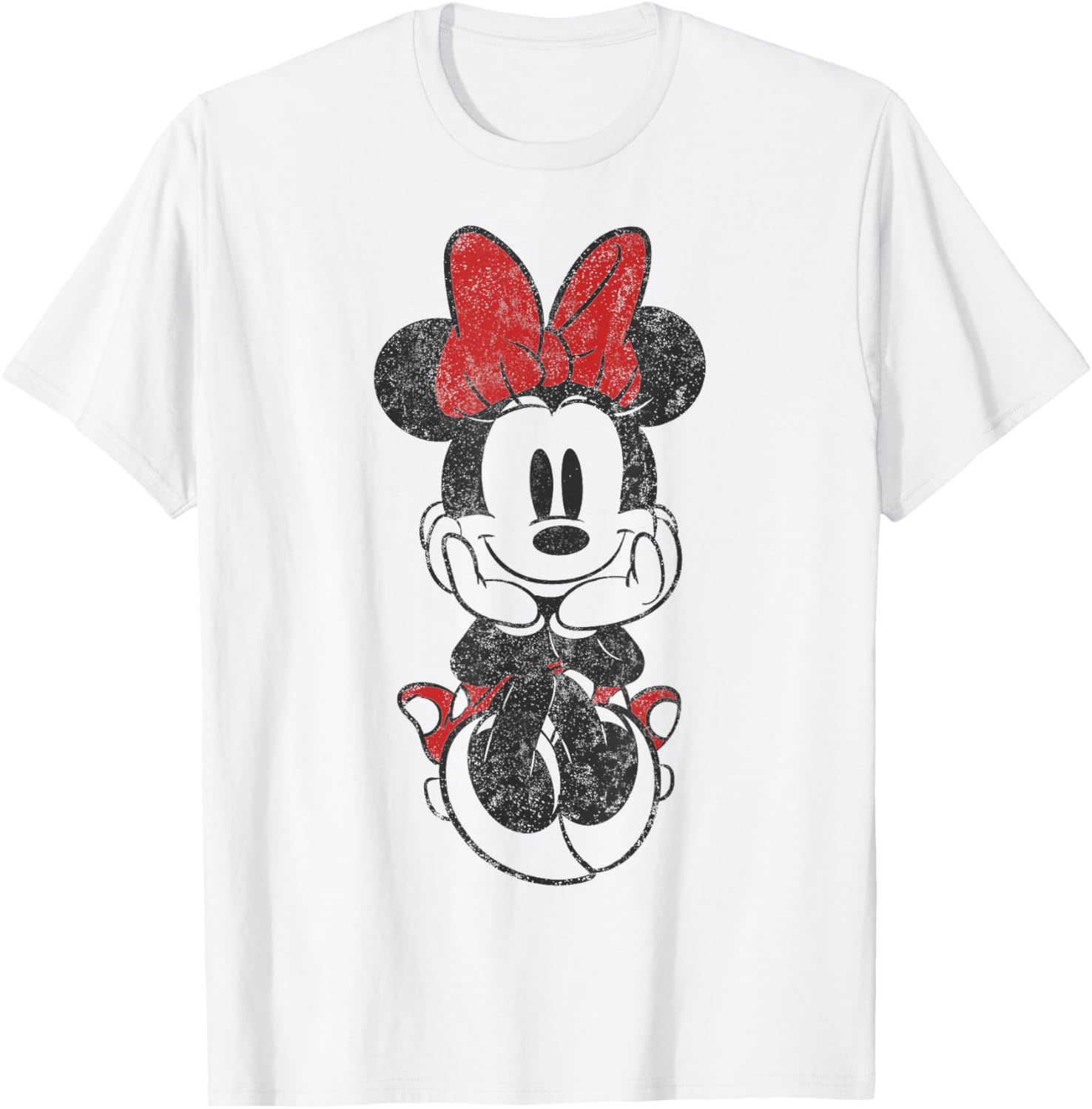 Vintage Minnie Mouse Sitting T-Shirt Featuring Disney Mickey And Friends - 7