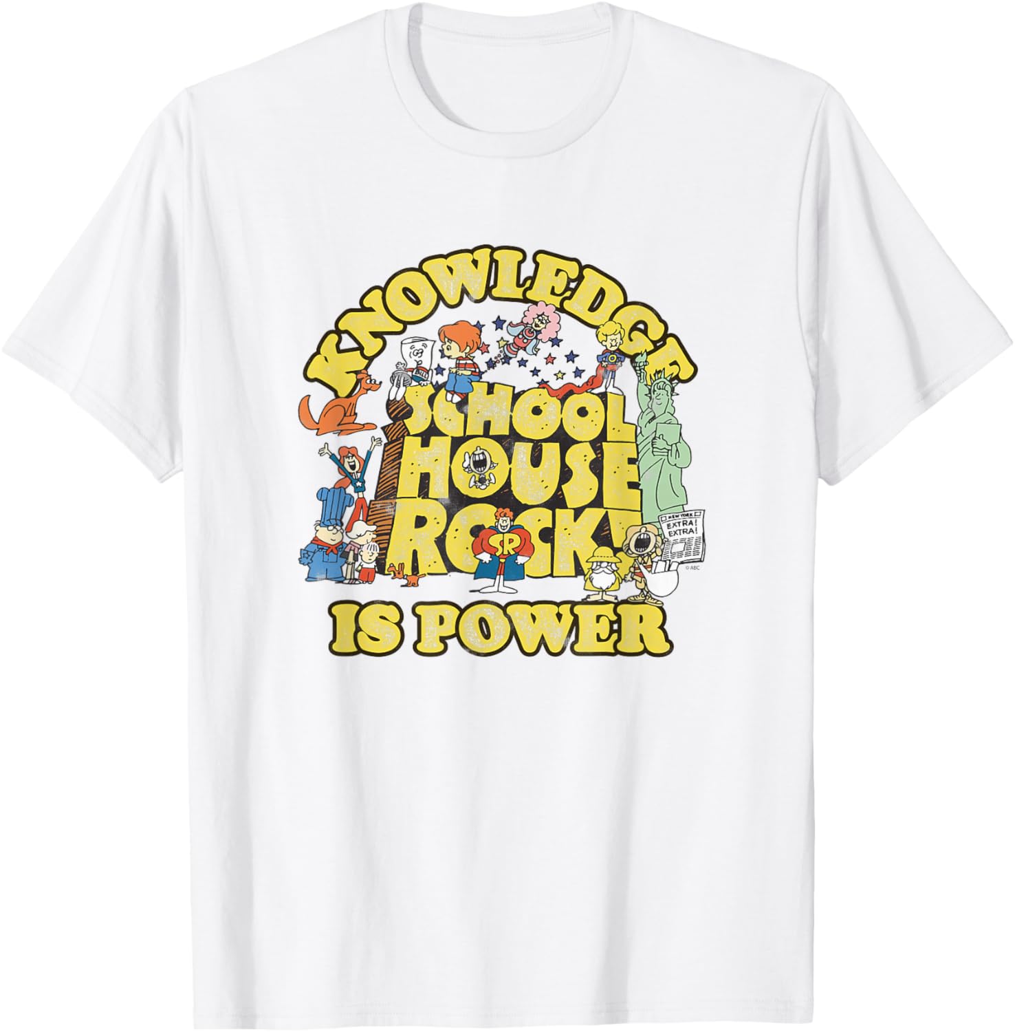 Ripple Junction Schoolhouse Rock Knowledge Is Power T-Shirt for Fans - 8