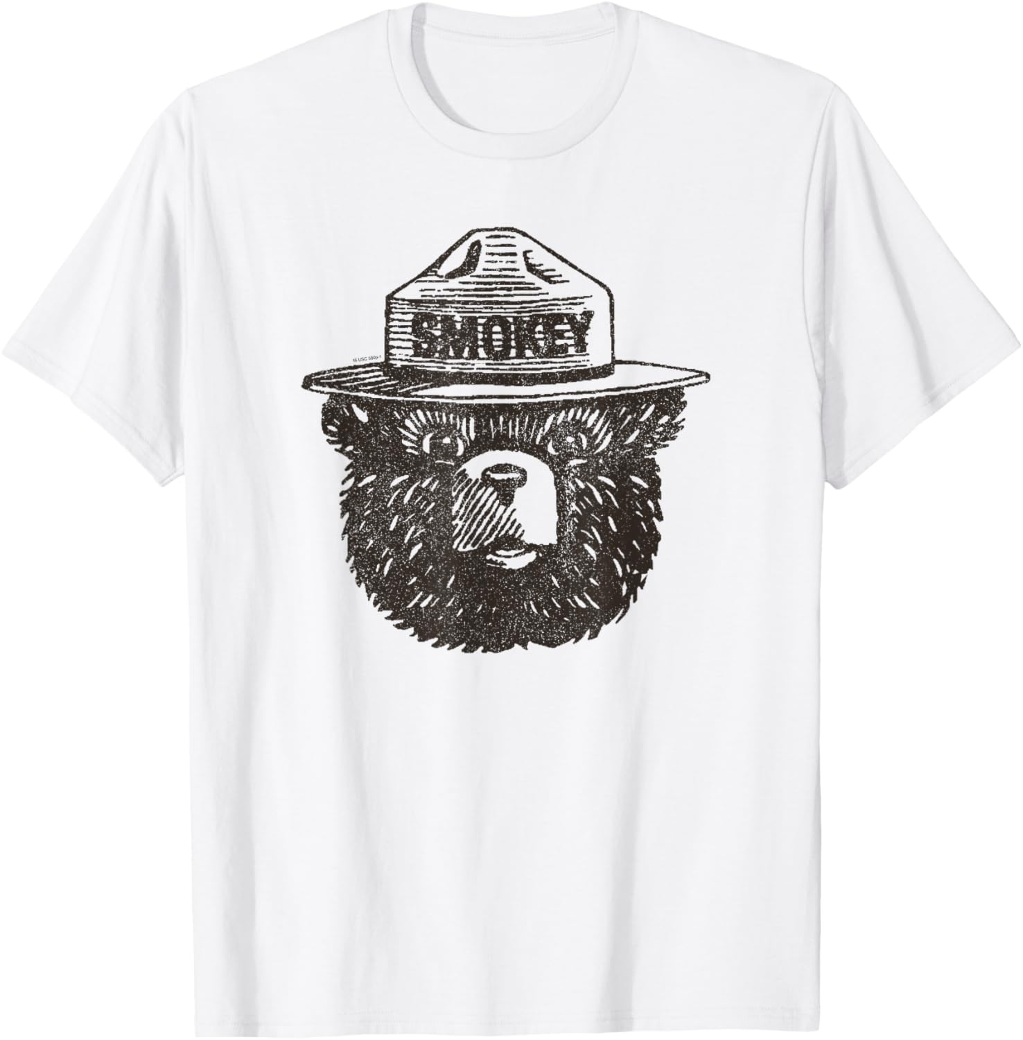 Smokey Bear Portrait T-Shirt for Nature Lovers and Wildlife Fans - 7