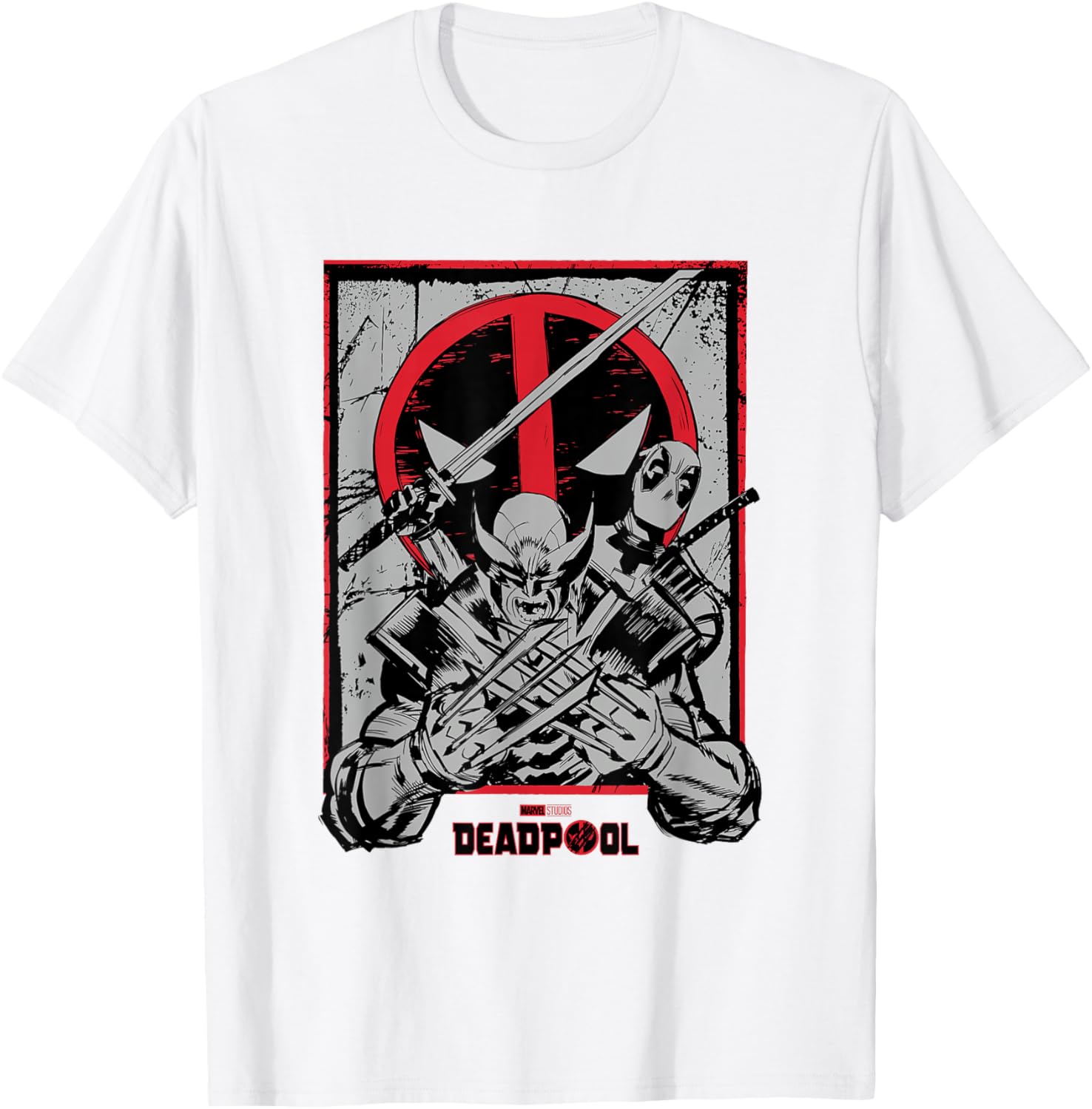 Vintage Deadpool and Wolverine Comic Art T-Shirt for Marvel Fans - 4