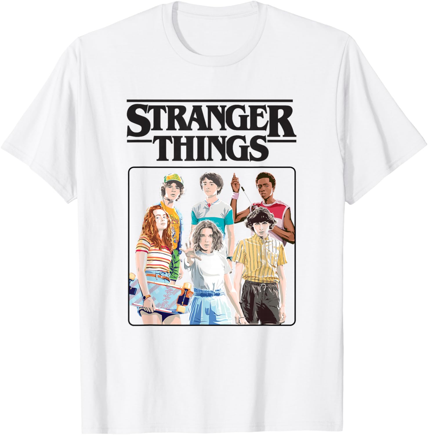 Stranger Things Vintage Eighties T-Shirt with Retro Group Logo Design - 4