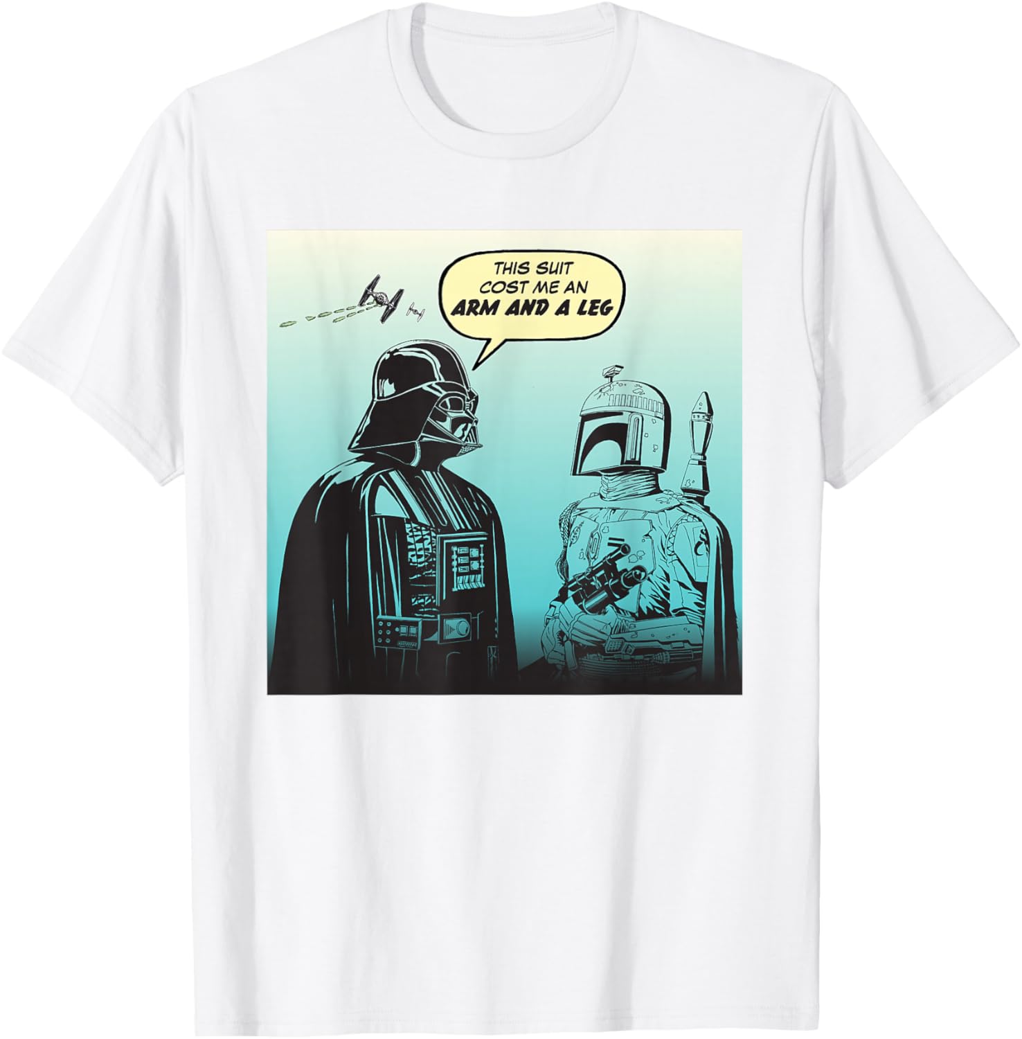 Star Wars Funny Darth Vader and Boba Fett Comic T-Shirt for Fans - 27