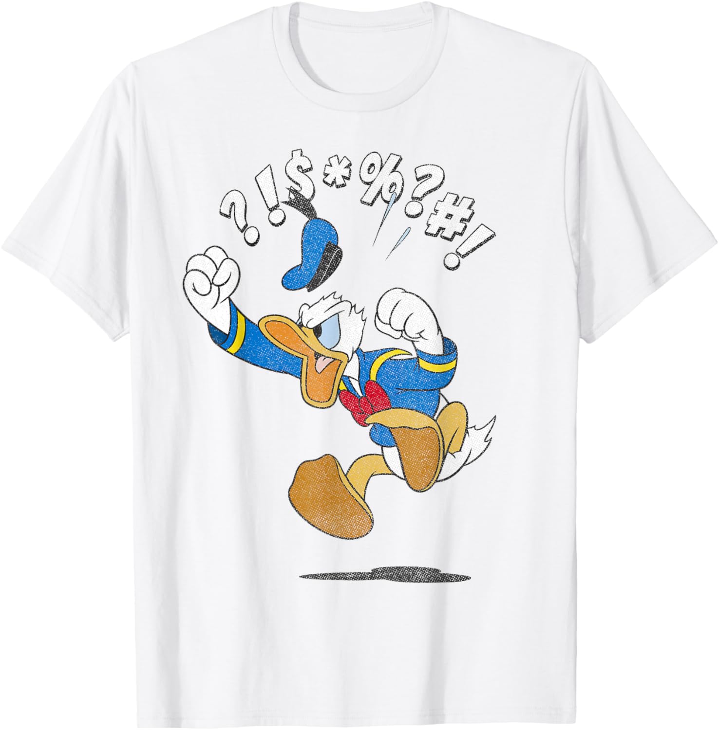 Vintage Donald Duck Angry Jump T-Shirt featuring Disney Mickey and Friends - 6