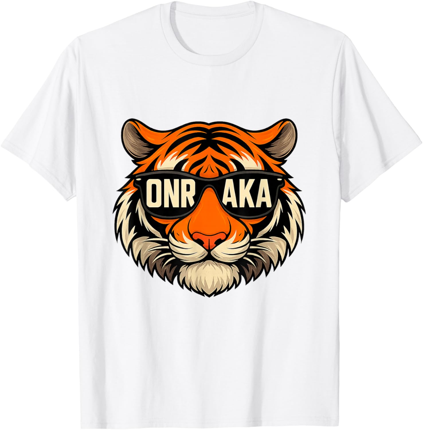 Vintage Tiger Graphic T-Shirt Onrakas Retro Sunglasses Unity Apparel - 17
