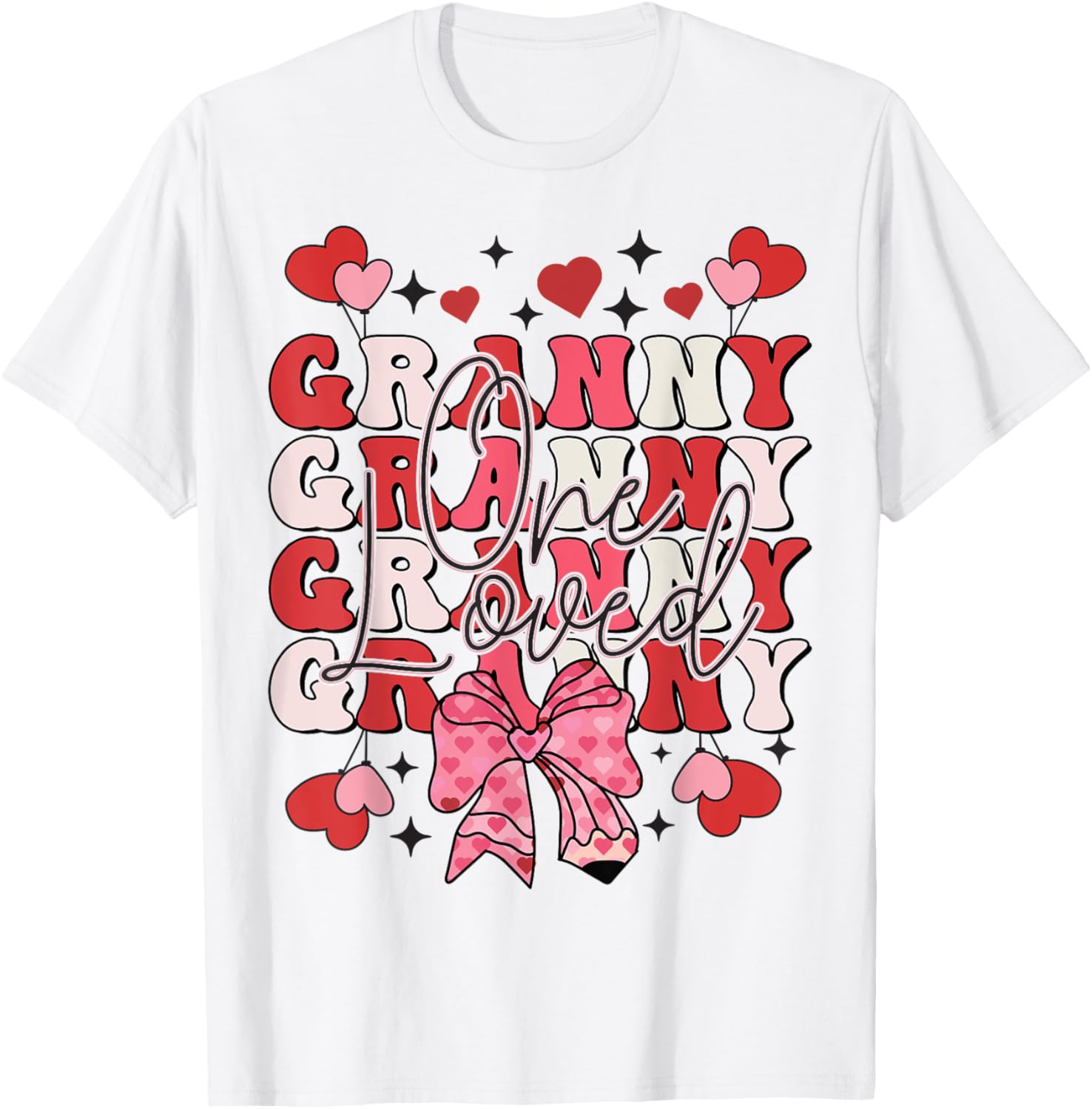 One Loved Granny Valentine's Day T-Shirt for Grandma - Cute Gift Idea - 8