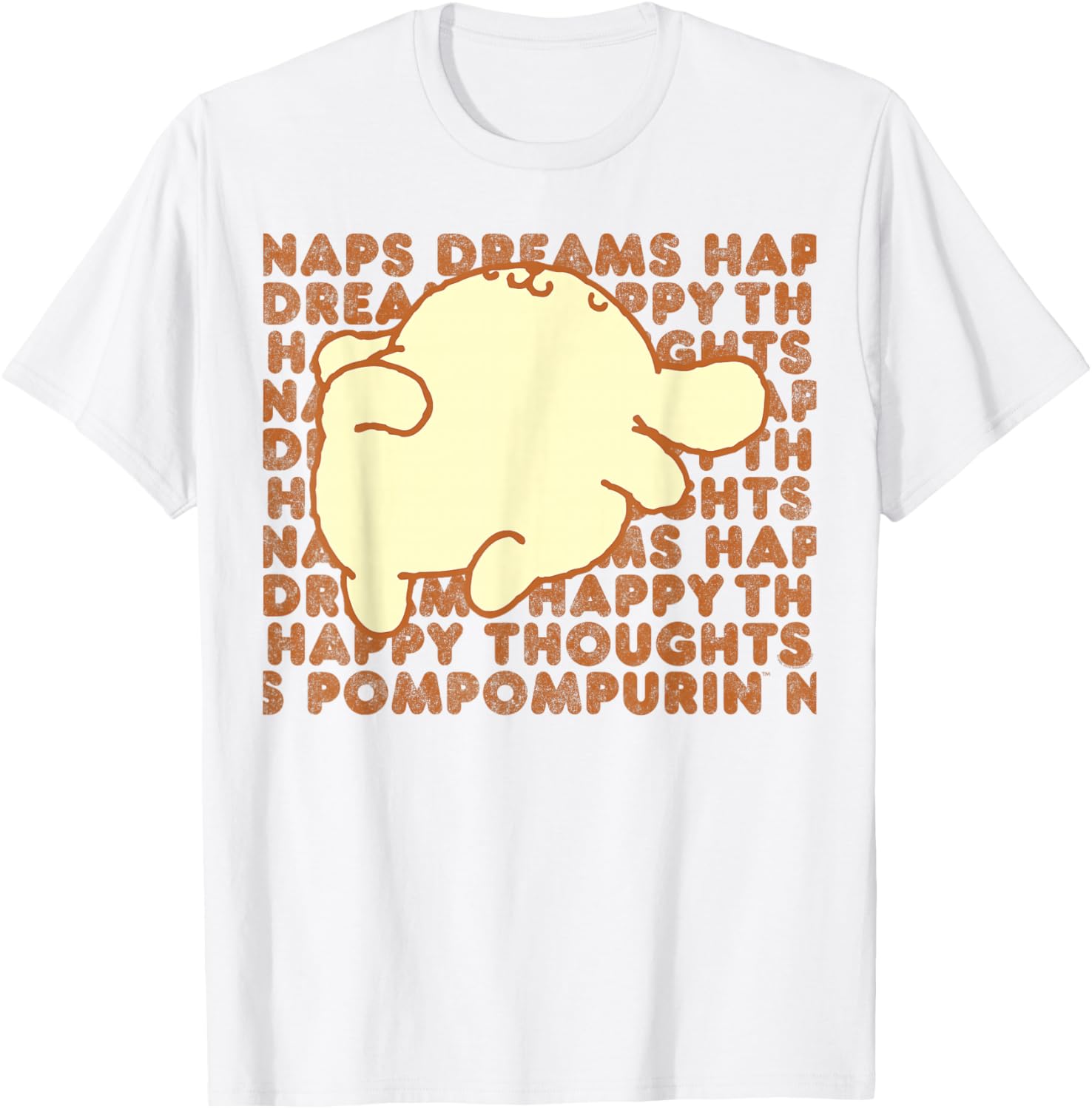 Pompompurin Happy Thoughts Nap Time T-Shirt for Cozy Relaxation - 20