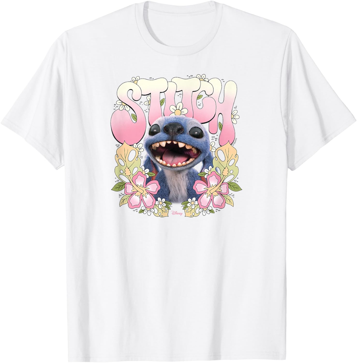 Stitch Floral Frame T-Shirt from Lilo & Stitch Live Action Movie - 2