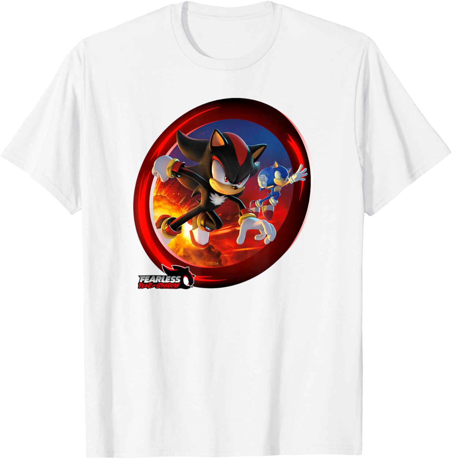 Sonic the Hedgehog Fearless Year of Shadow Graphic T-Shirt for Fans - 9