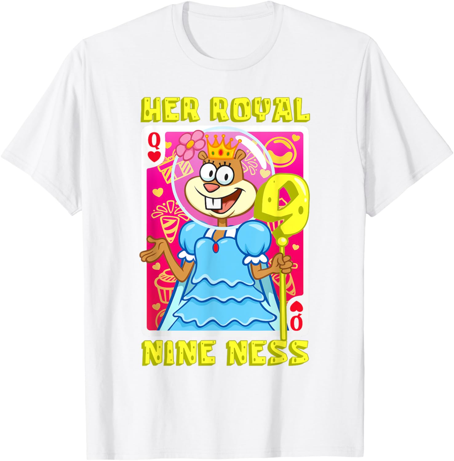 SpongeBob Her Royal Nine-ness Girl 9th Birthday T-Shirt for Kids - 11