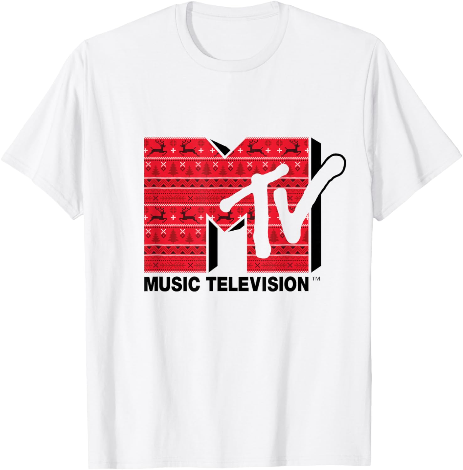 Mademark x MTV Ugly Christmas Style T-Shirt - Festive Retro Logo Wear - 4
