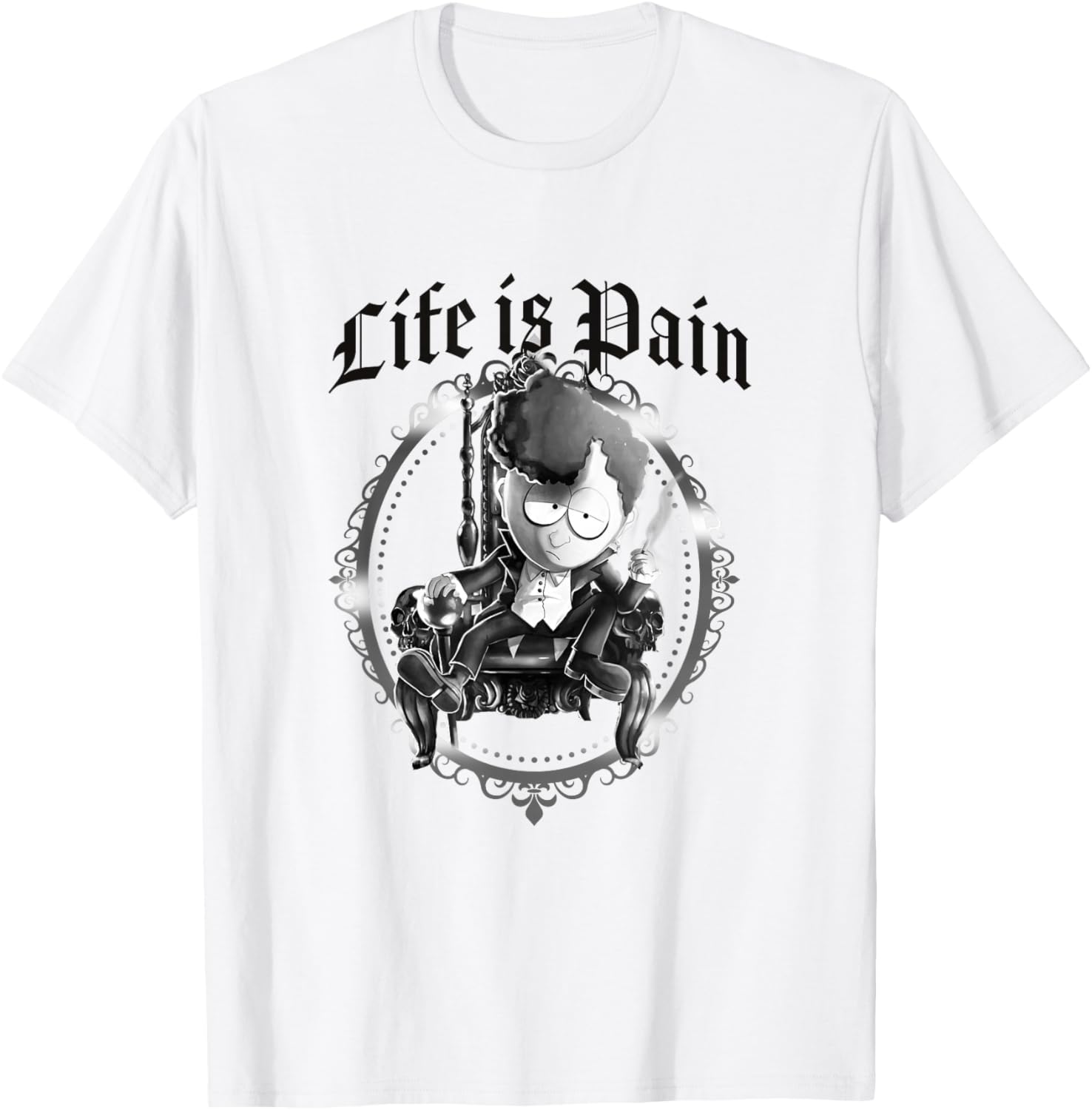South Park Goth Kid Michael Life Is Pain Graphic T-Shirt for Fans - 8
