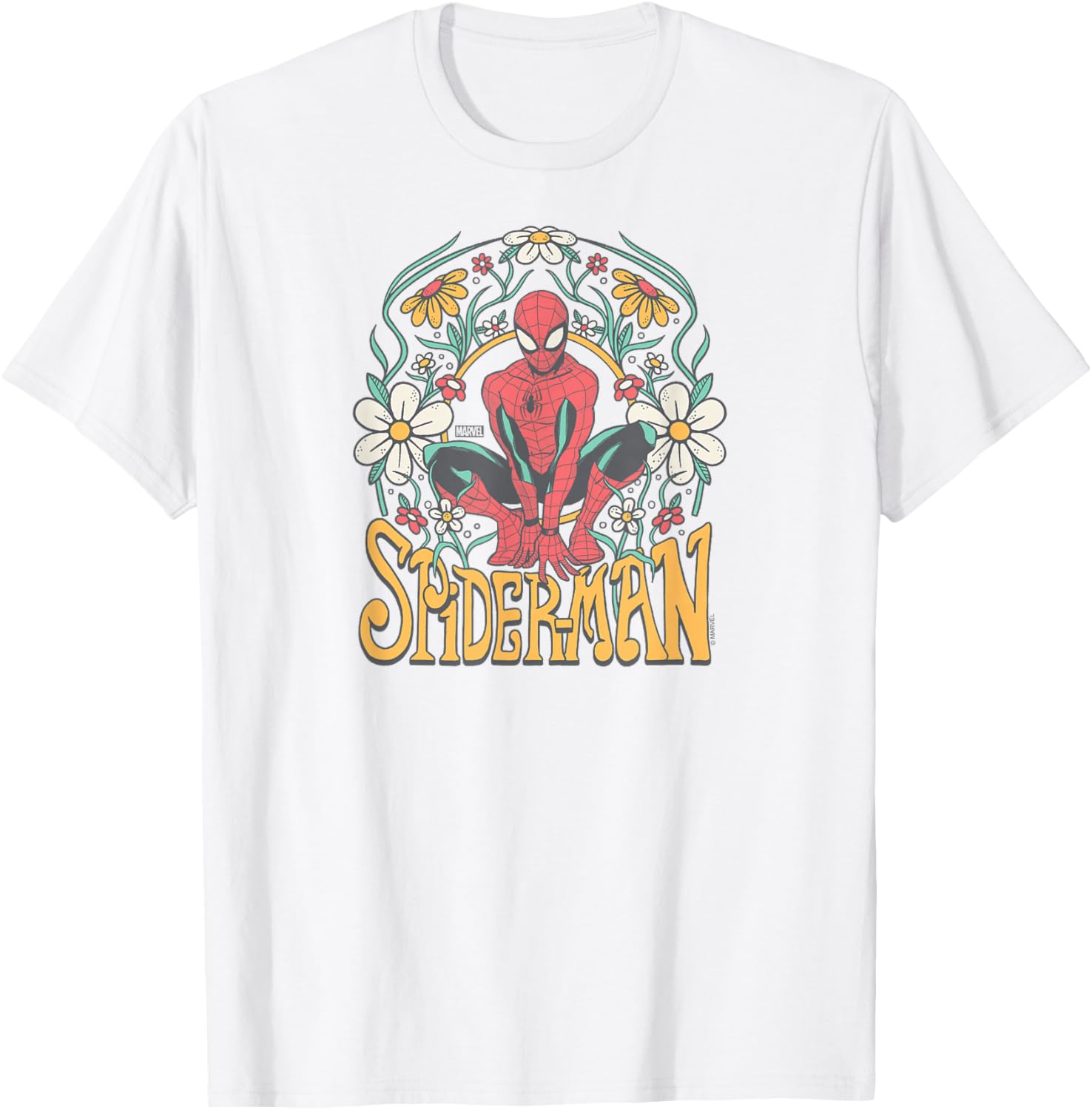 Spider-Man Florals T-Shirt for Trendy Fans - Cool Graphic Tee Design - 1