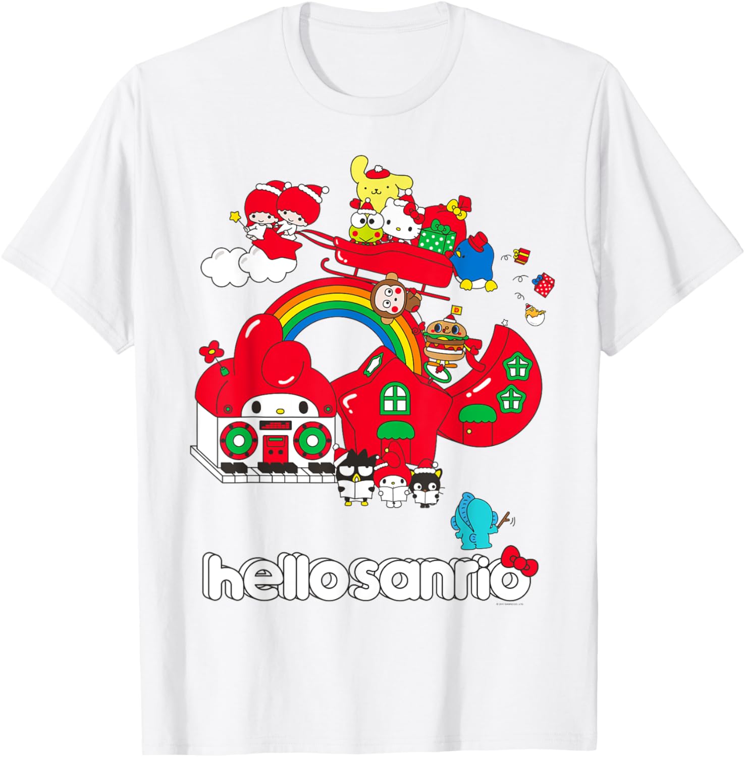 Hello Sanrio Christmas Friends T-Shirt for Holiday Cheer and Fun! - 7