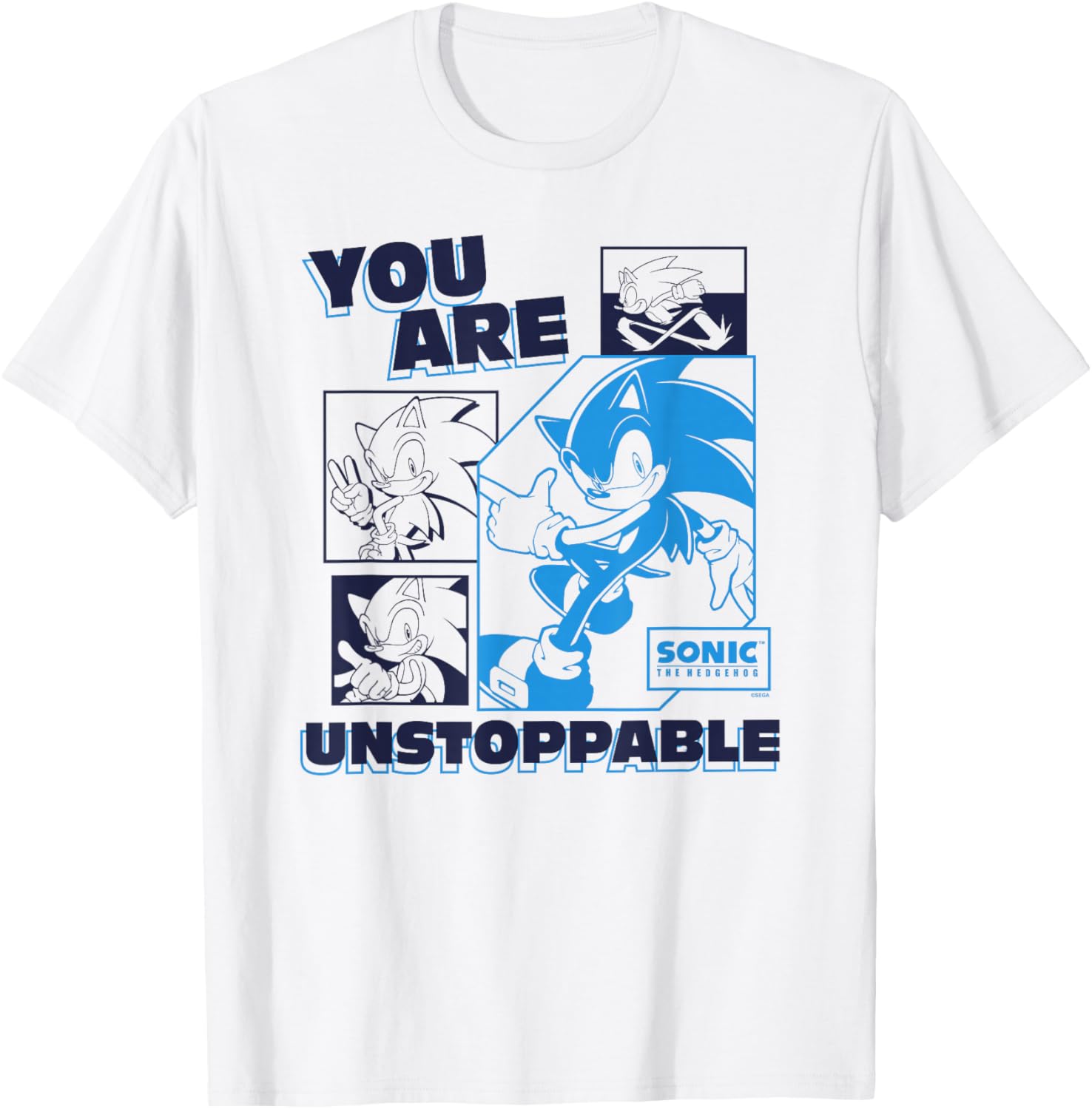 Sonic The Hedgehog Unstoppable Logo T-Shirt for Father's Day Gift - 3