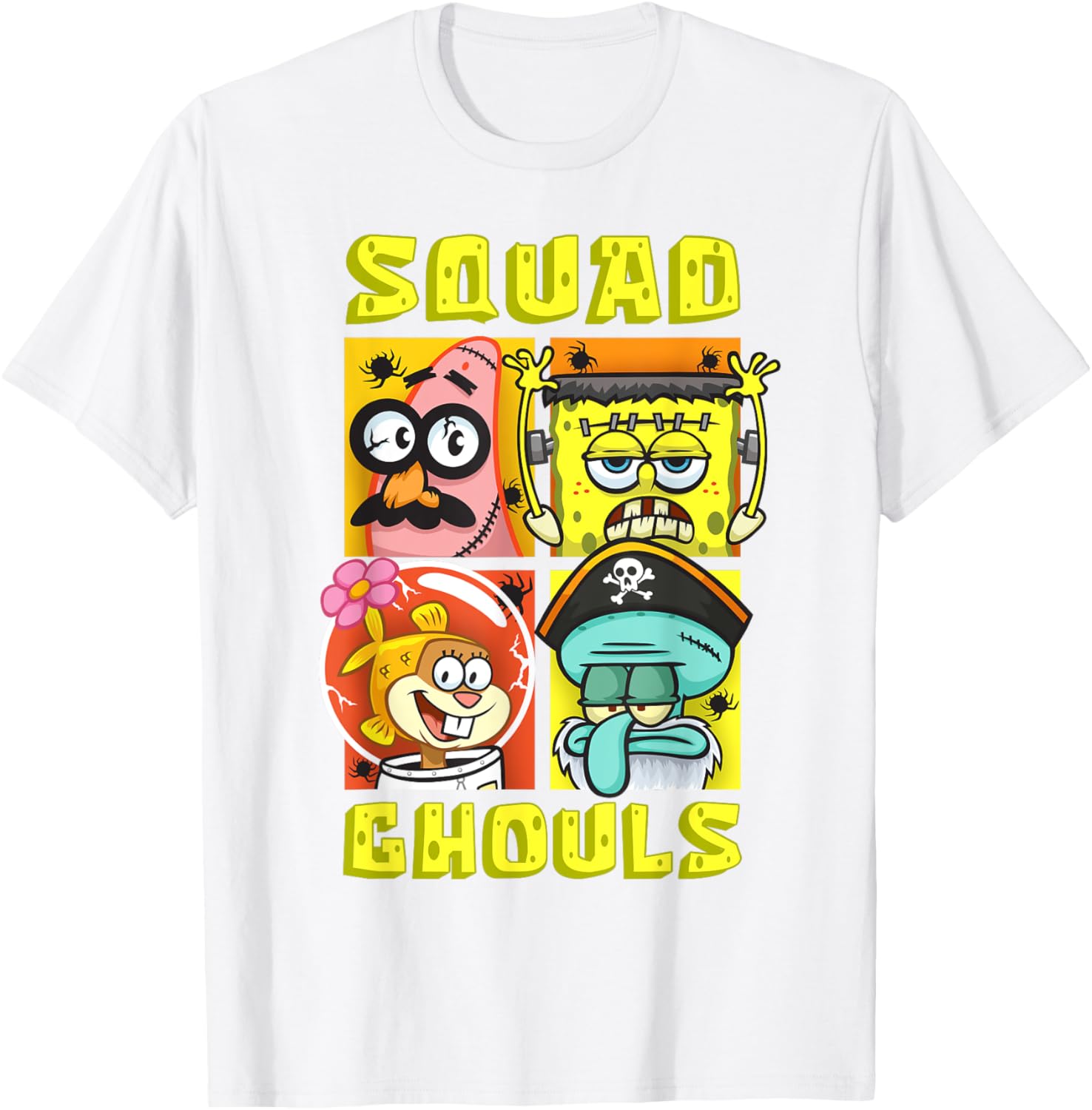 Mademark SpongeBob Halloween Squad T-Shirt with Patrick, Squidward & Sandy - 18