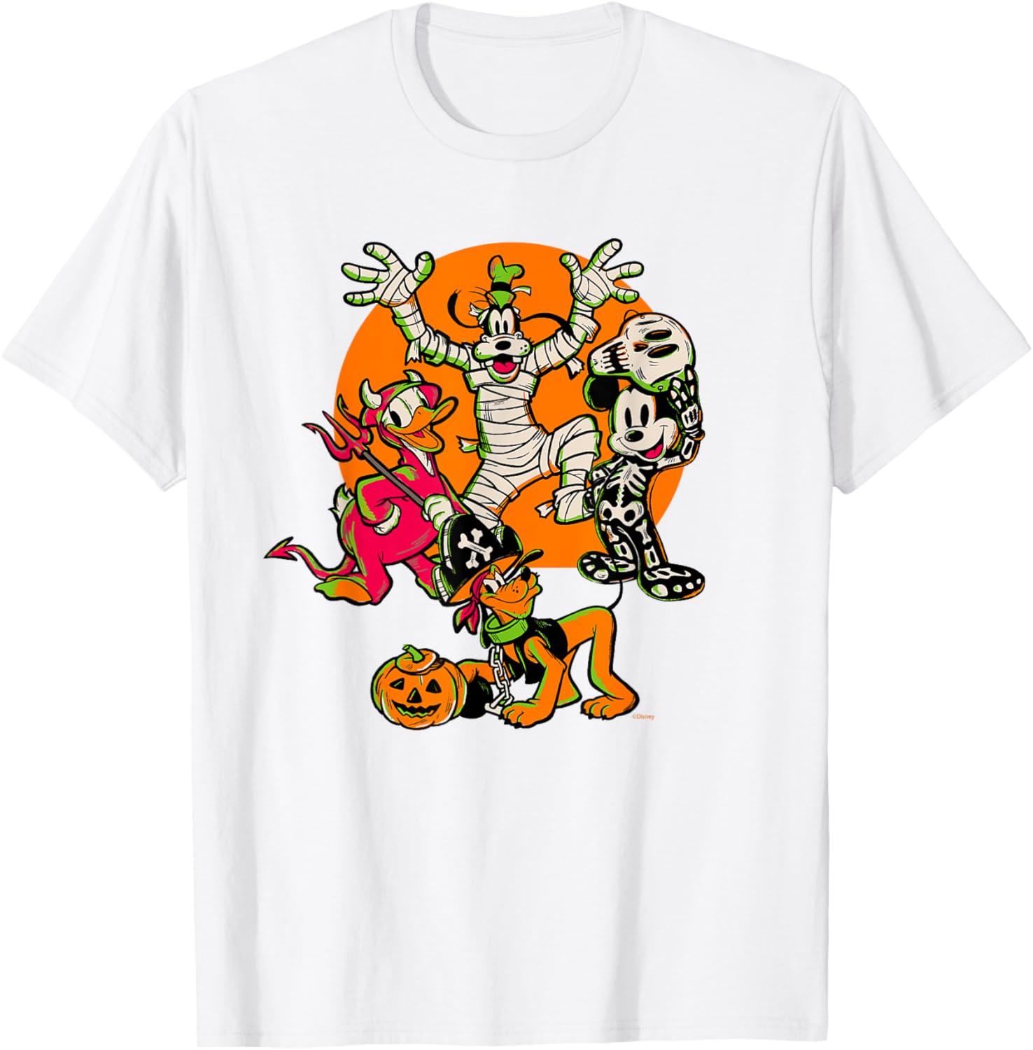 Disney 100 Mickey, Donald, Goofy & Pluto Halloween Costume T-Shirt - 20