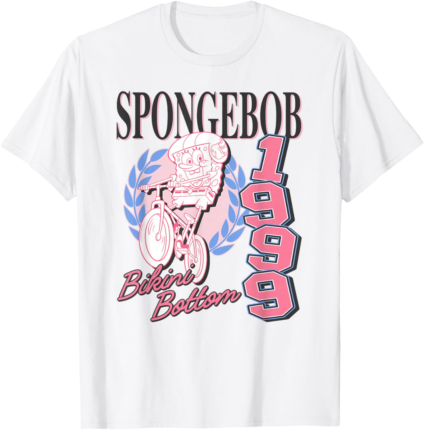 SpongeBob Bikini Bottom Biking Retro T-Shirt for Fun Fashion Lovers - 1