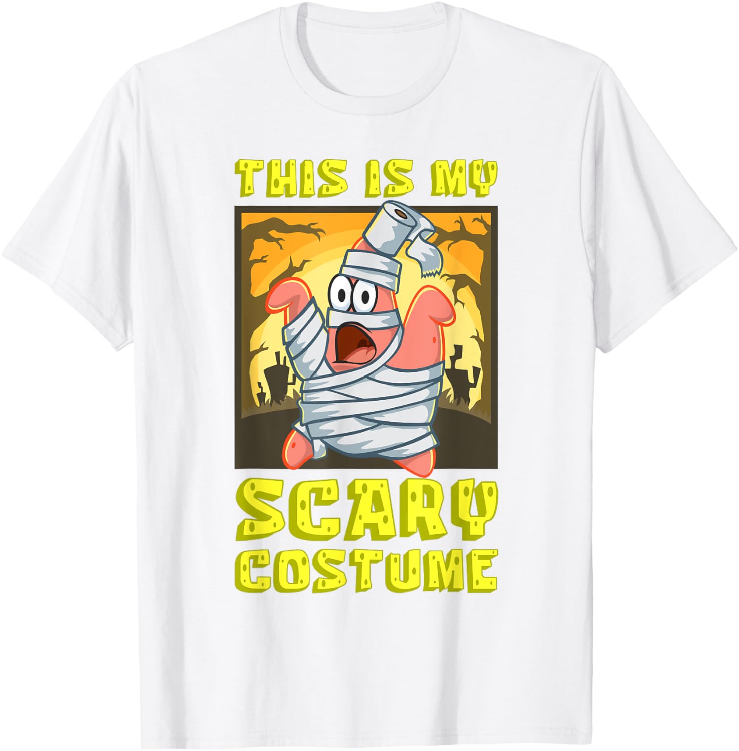 Mademark SpongeBob Halloween Patrick Mummy T-Shirt Fun Costume Apparel - 14