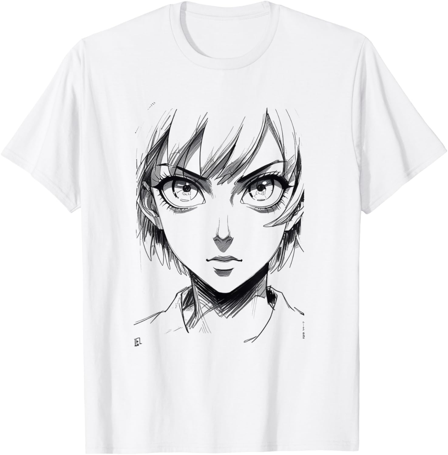 Retro Anime Cyberpunk Face T-Shirt for Unique Style Lovers - 3