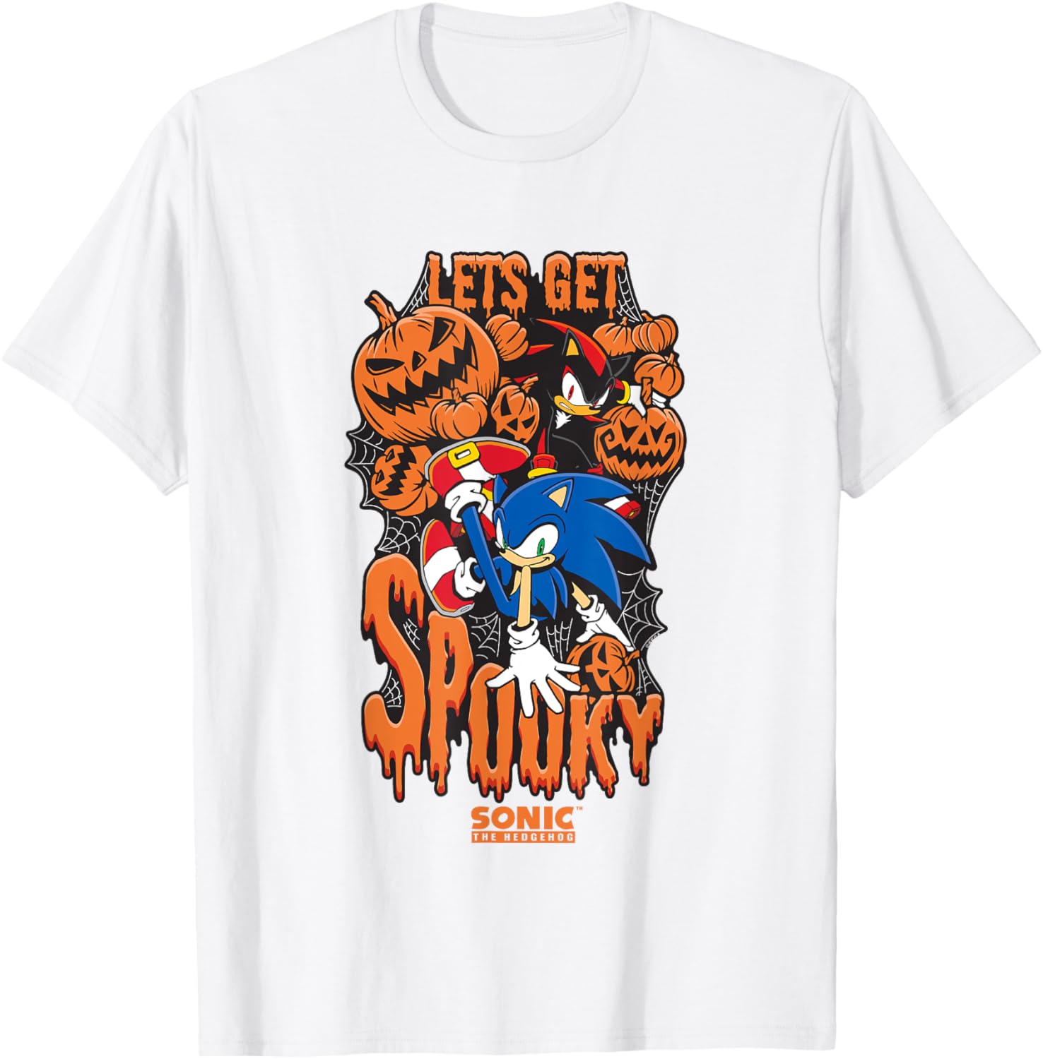 Sonic The Hedgehog Halloween Spooky T-Shirt for Fans of Sonic & Shadow - 6