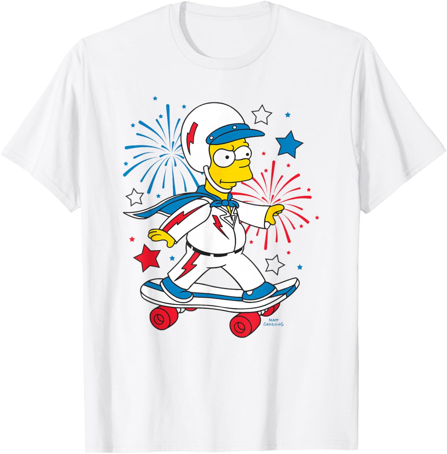 The Simpsons Bart American Stunt Performer 4th Of July T-Shirt - 3