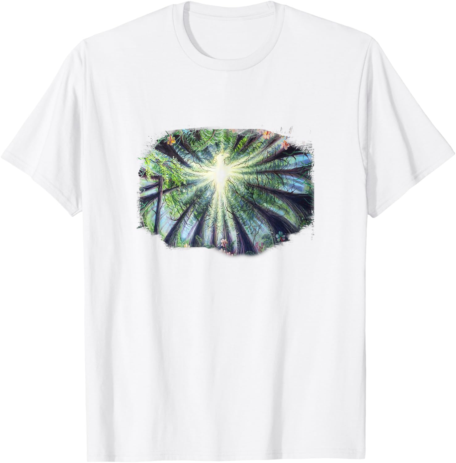 Phoenix Redwood Forest Art T-Shirt by Dakota Daetwiler - Nature Lovers Wear - 2