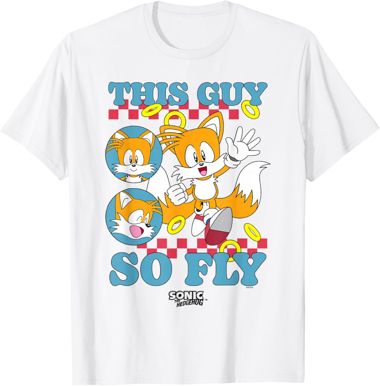 Sonic The Hedgehog Vintage Tails Logo T-Shirt for Fans and Collectors - 11