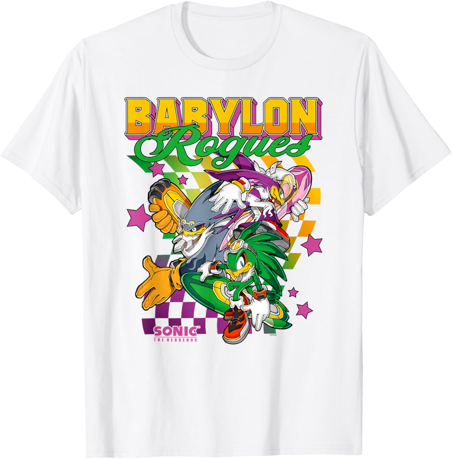 Sonic The Hedgehog Babylon Rogues Crew Retro Chest Poster T-Shirt - 2