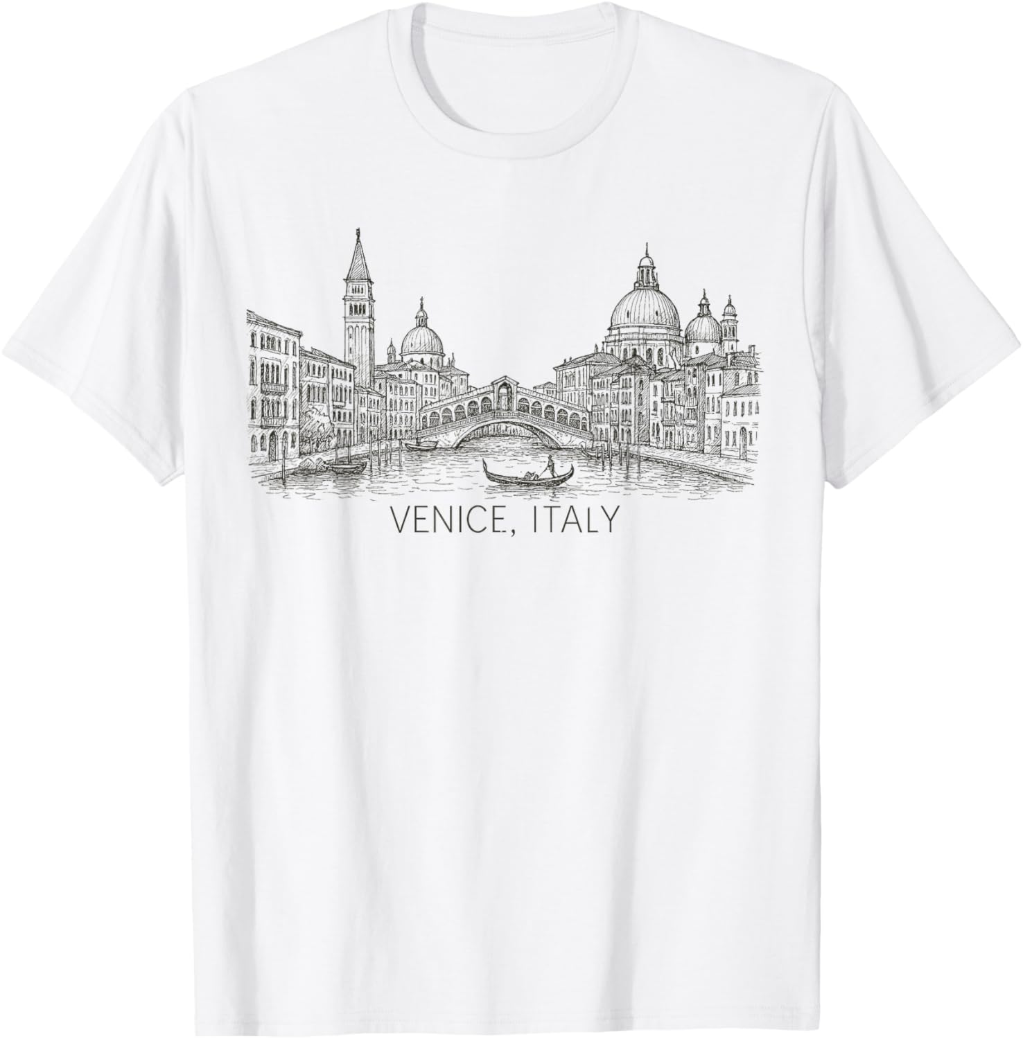 Vintage Venice Italy Art Souvenir T-Shirt for Travelers and Tourists - 1