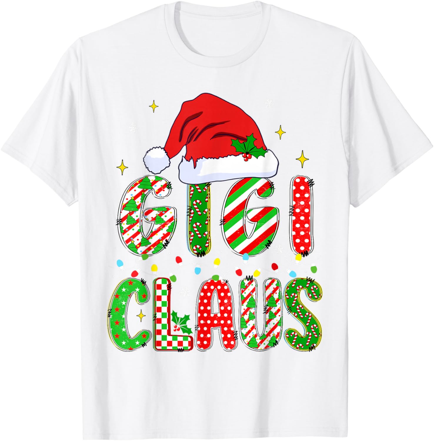 Festive HUGvyn Mom Matching Pajama T-Shirt for Family Christmas Fun - 19