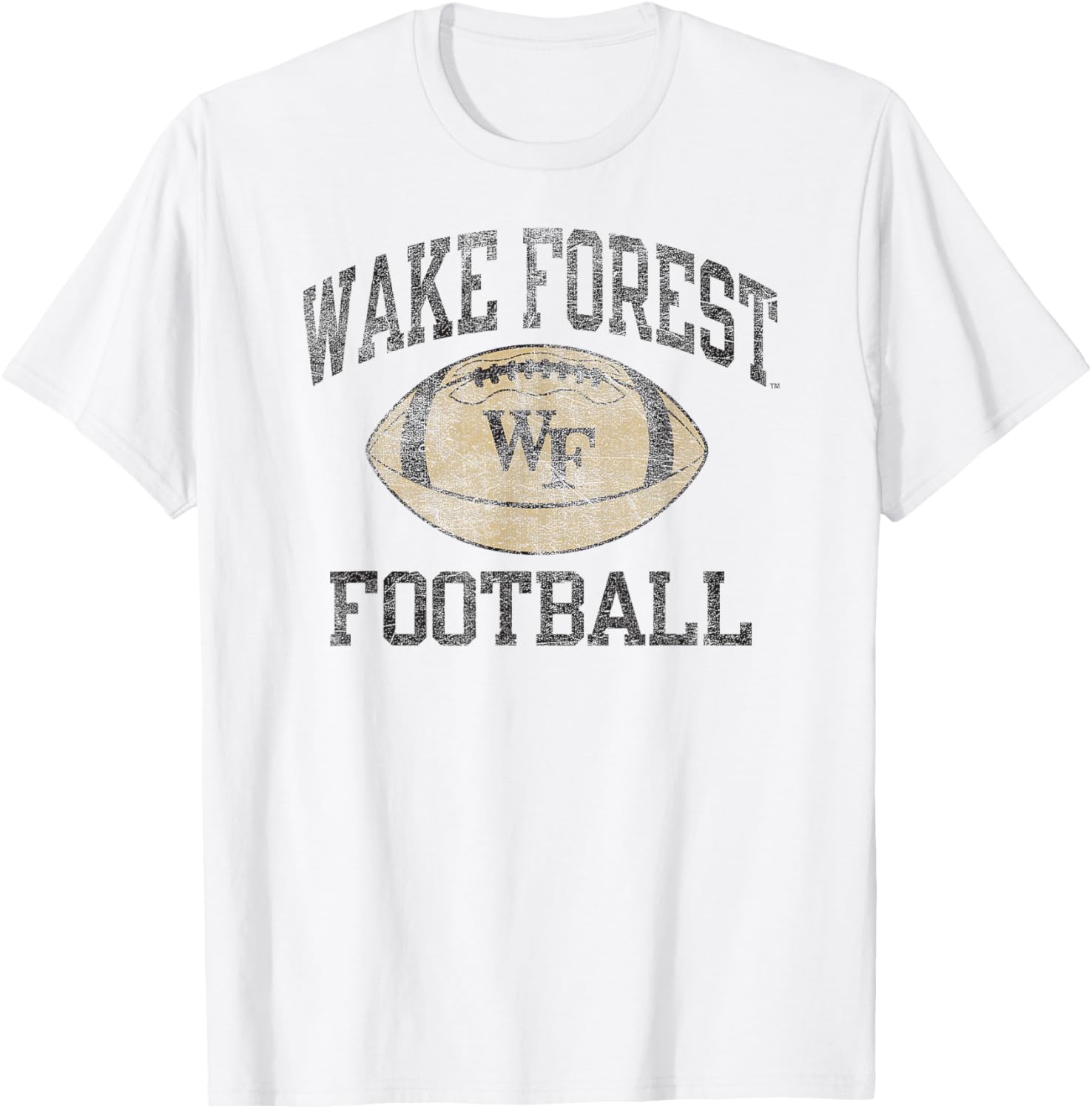 Wake Forest Demon Deacons Vintage White Football T-Shirt for Fans - 1