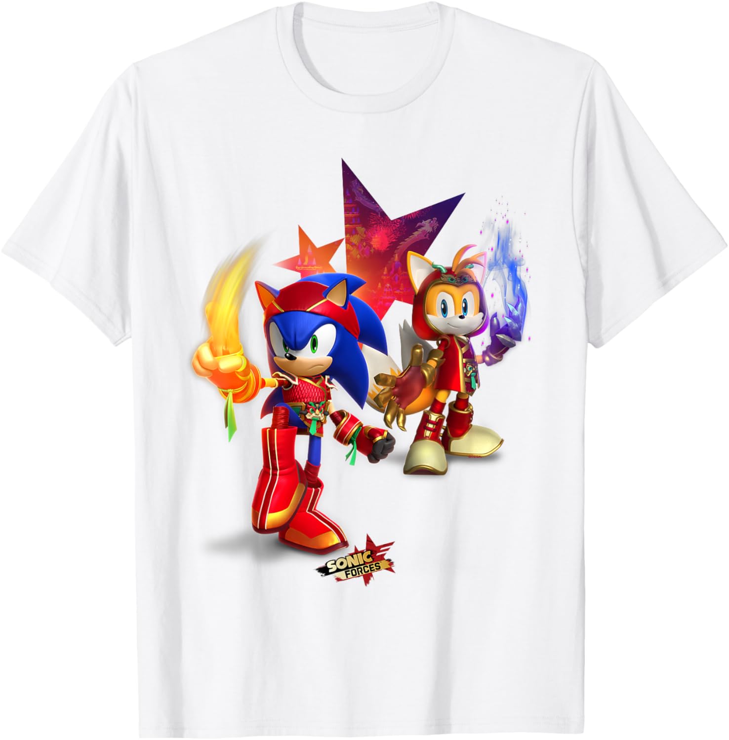 Sonic Forces Dragonfire Sonic and Dragonclaw Tails T-Shirt for Fans - 8