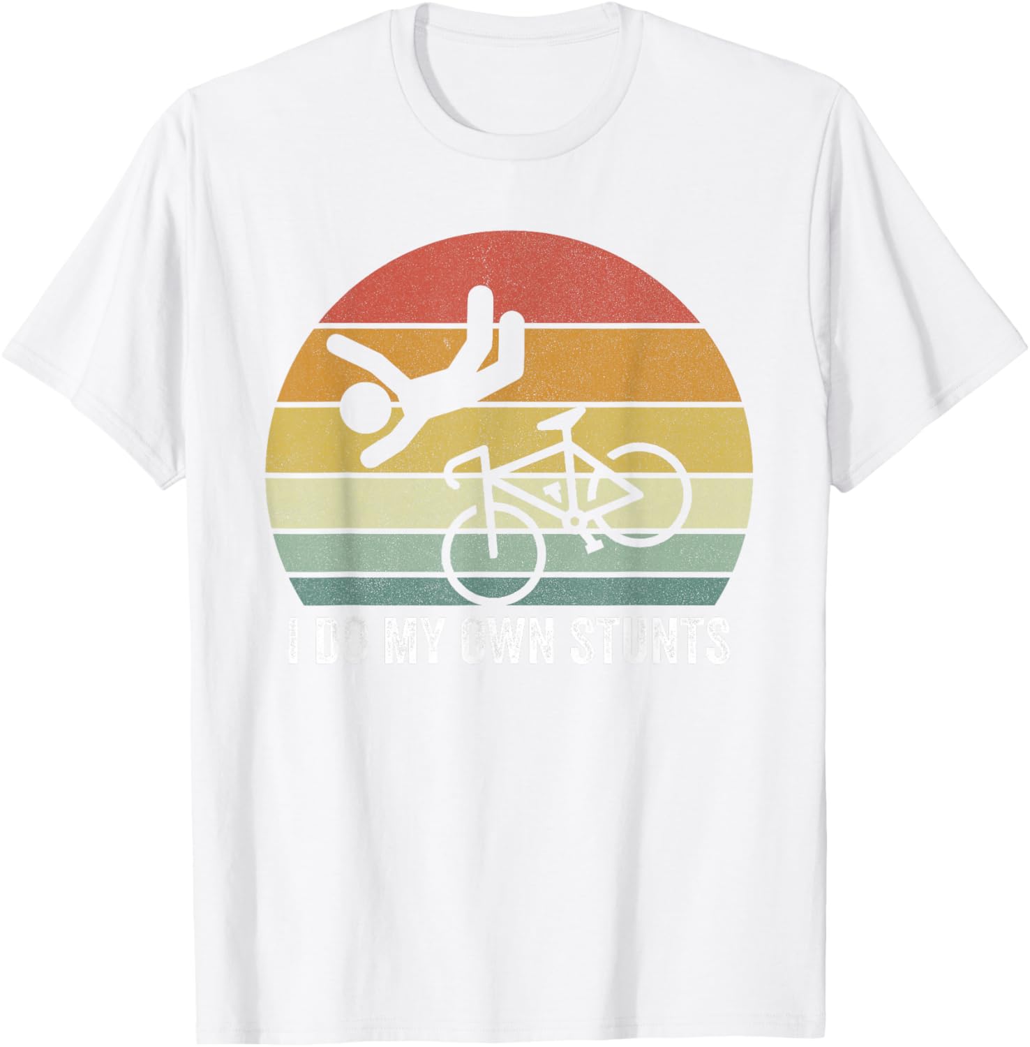 Vintage Retro I Do My Own Stunts Shirt for Bike Lovers - Fun T-Shirt - 21