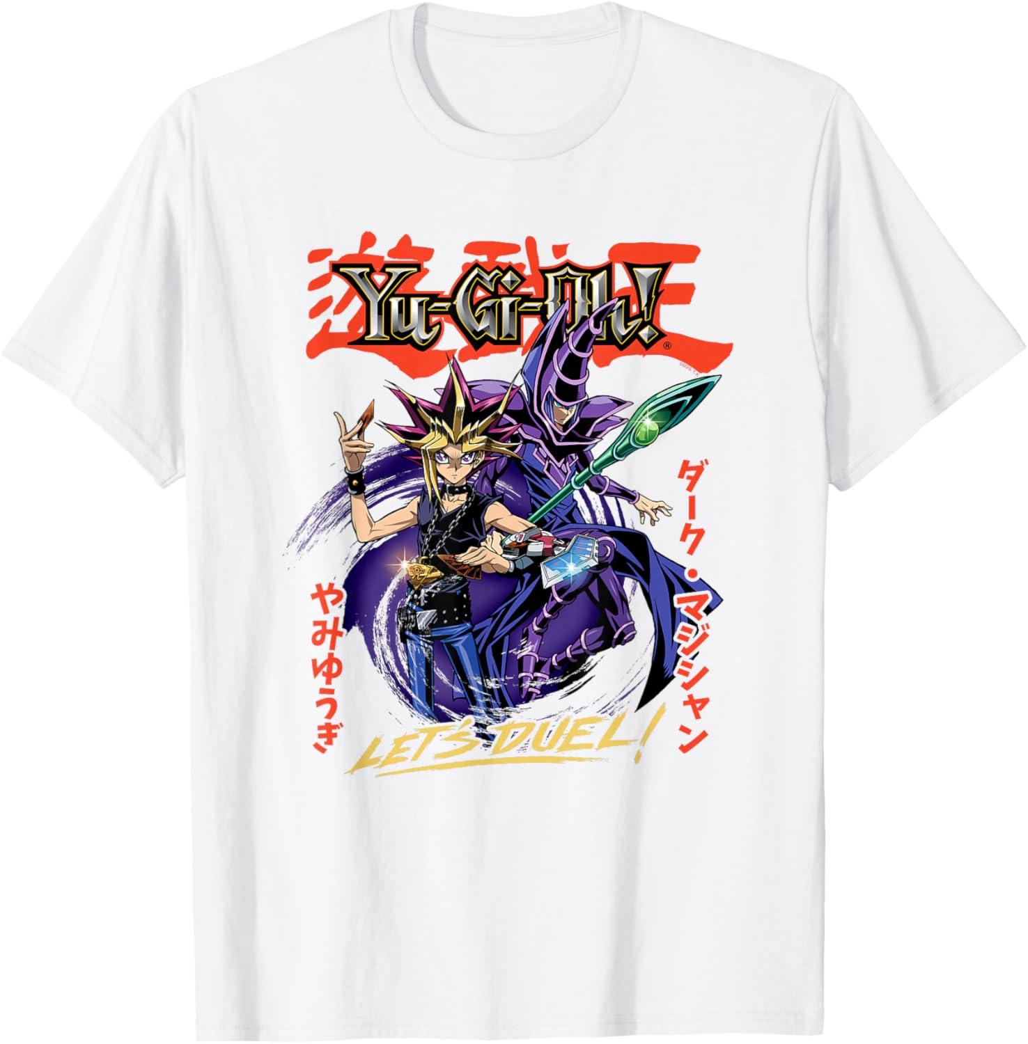 Yugi and Dark Magician Duel T-Shirt for Yu-Gi-Oh! Fans - Stylish Anime Apparel - 1