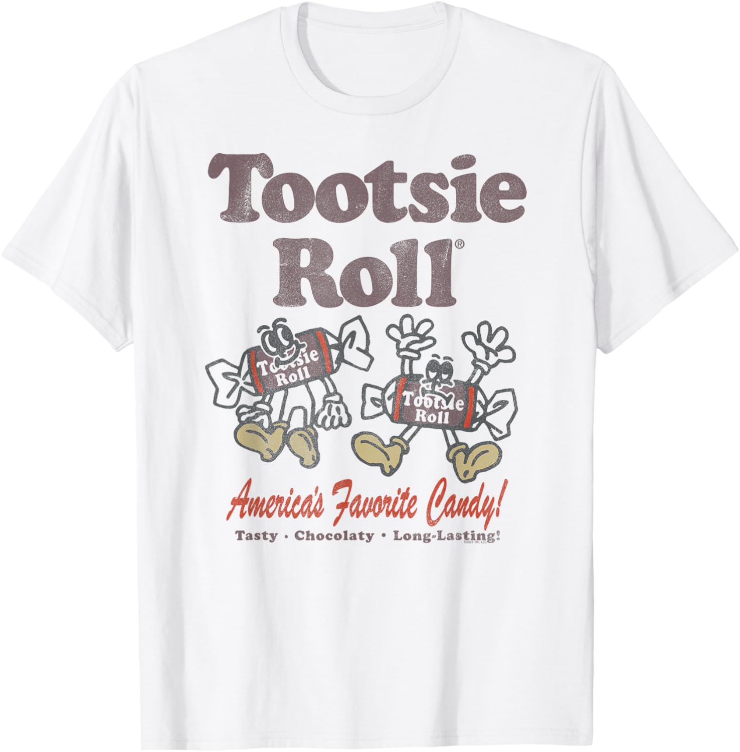Tootsie Roll Illustrative Candy T-Shirt for Sweet Lovers and Fans - 3