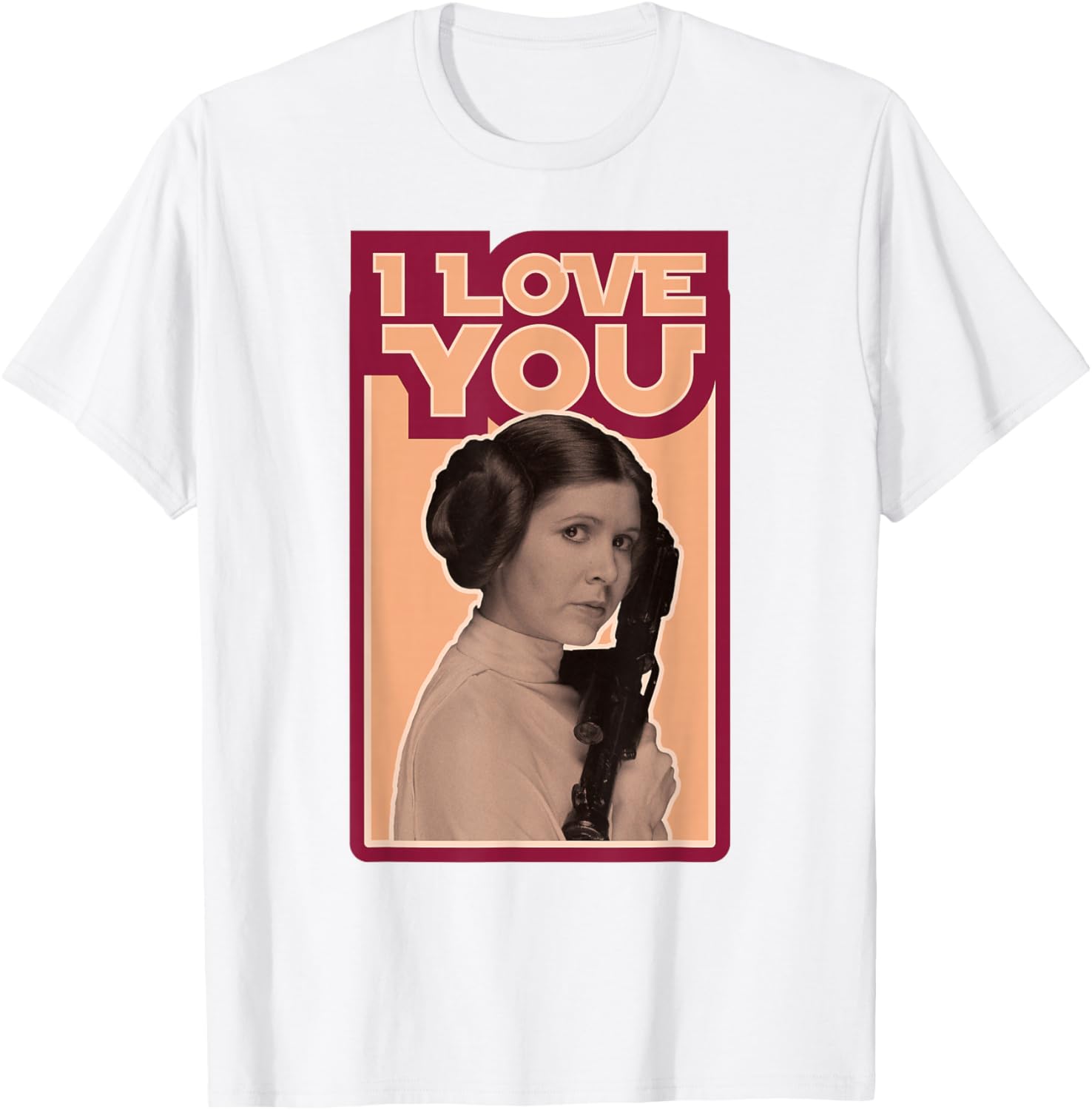 Star Wars Valentine's Day Princess Leia I Love You Vintage T-Shirt - 6