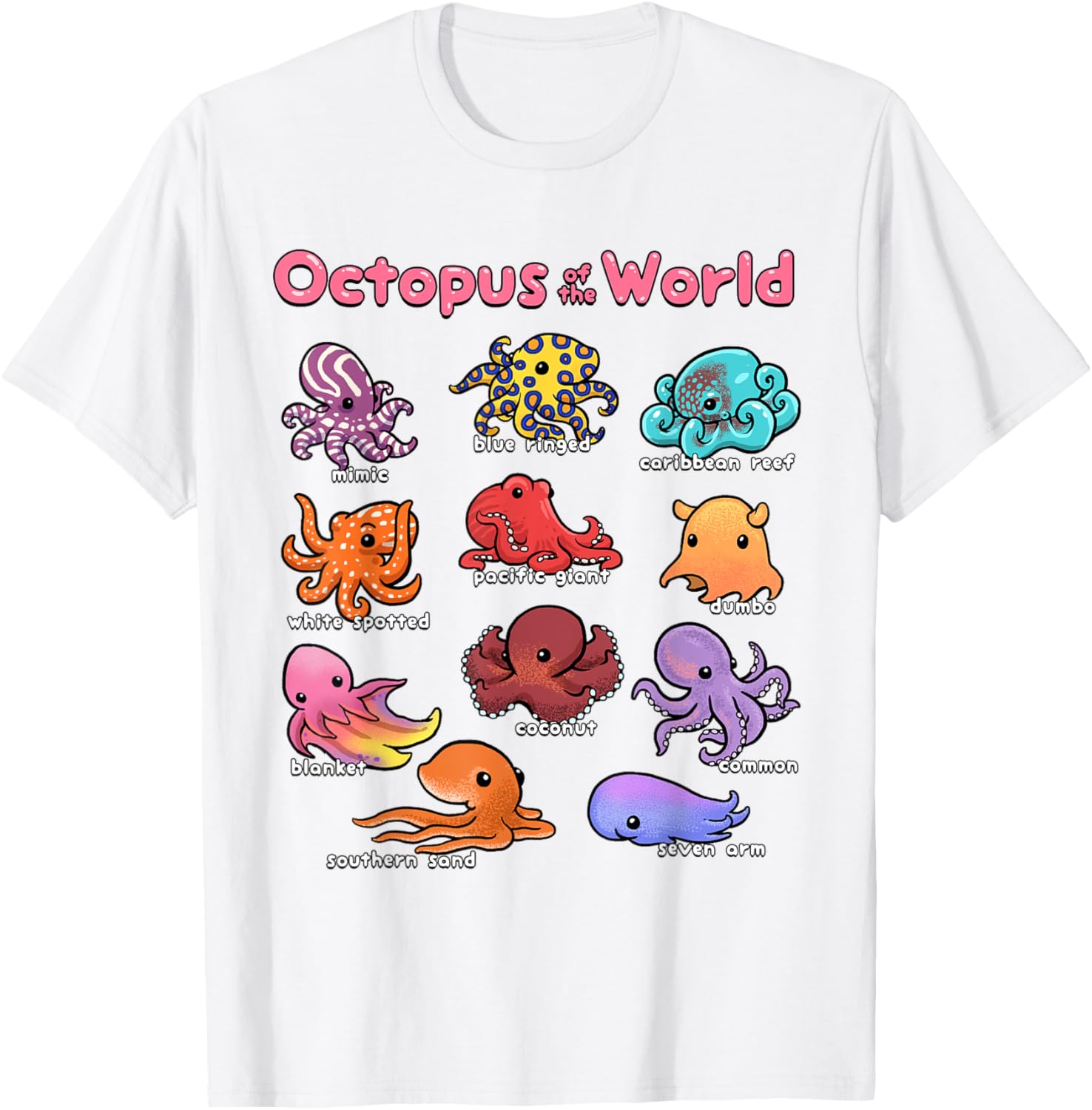 Octopus Sea Animals T-Shirt for Marine Life Lovers and Ocean Enthusiasts - 24