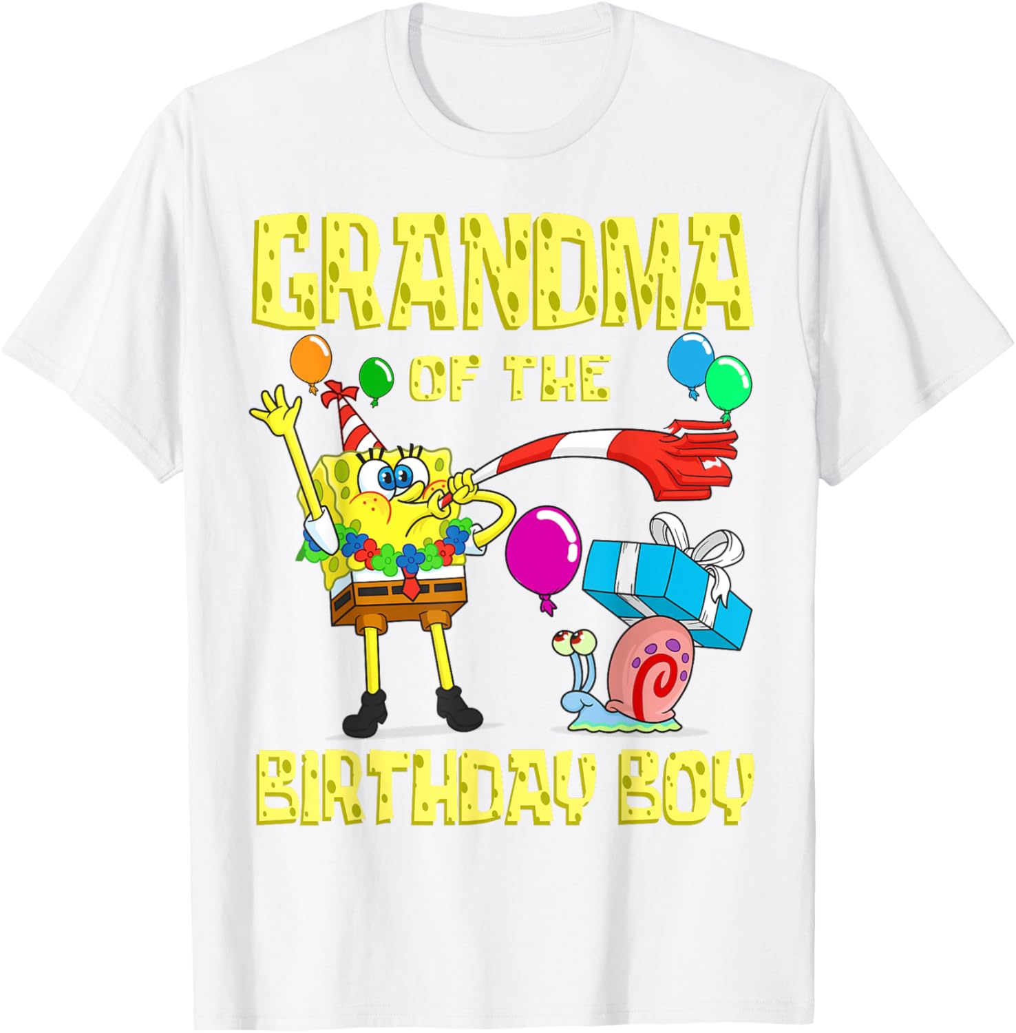 SpongeBob Grandma of the Birthday Boy T-Shirt Fun Party Apparel - 7