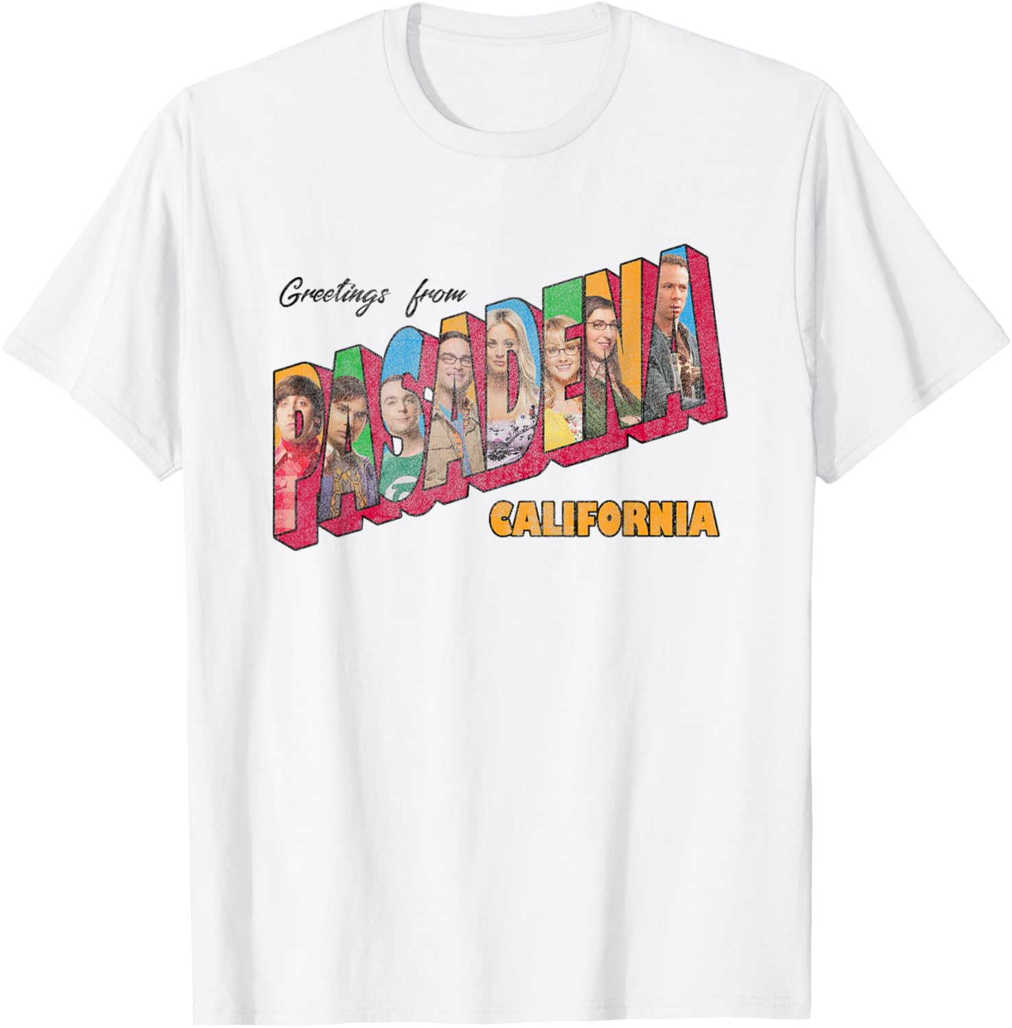 The Big Bang Theory Pasadena TV T-Shirt Fun Front Back Design - 2