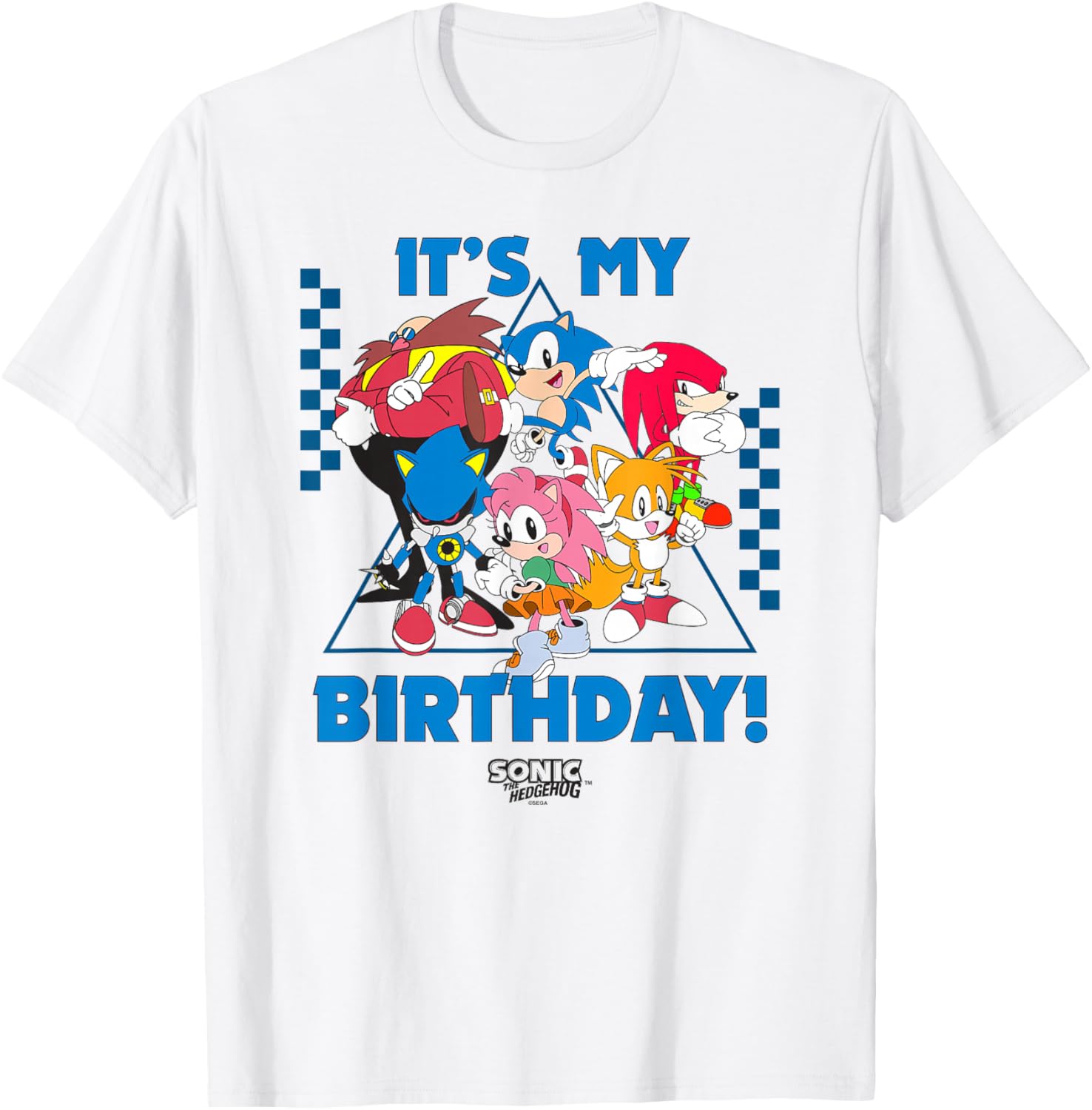 Sonic The Hedgehog It's My B-Day Group Shot T-Shirt for Kids and Adults - 5